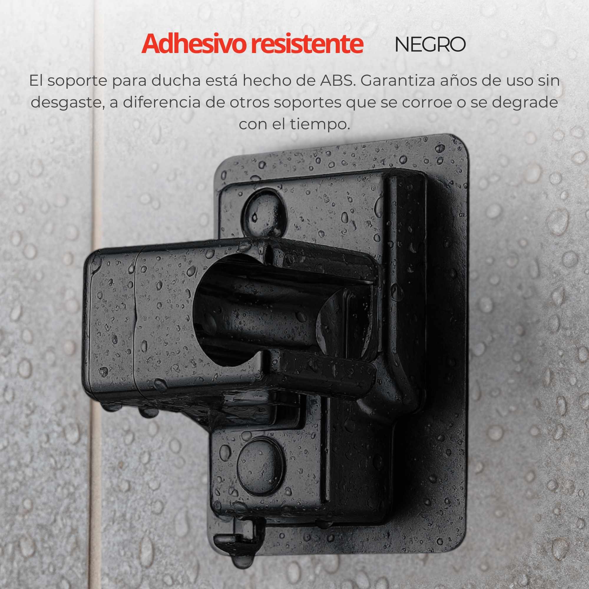 Soporte Ducha Adhesivo Negro - imagen 6