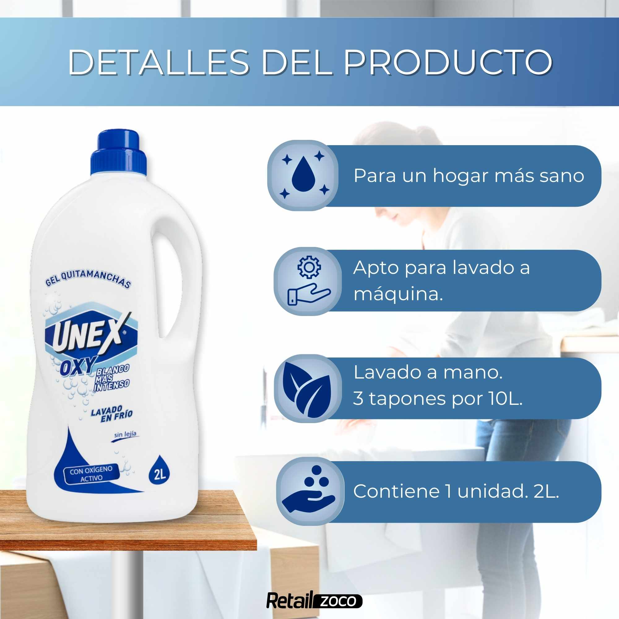 Activador Lavado Ropa Blanca 2 Litros - imagen 3