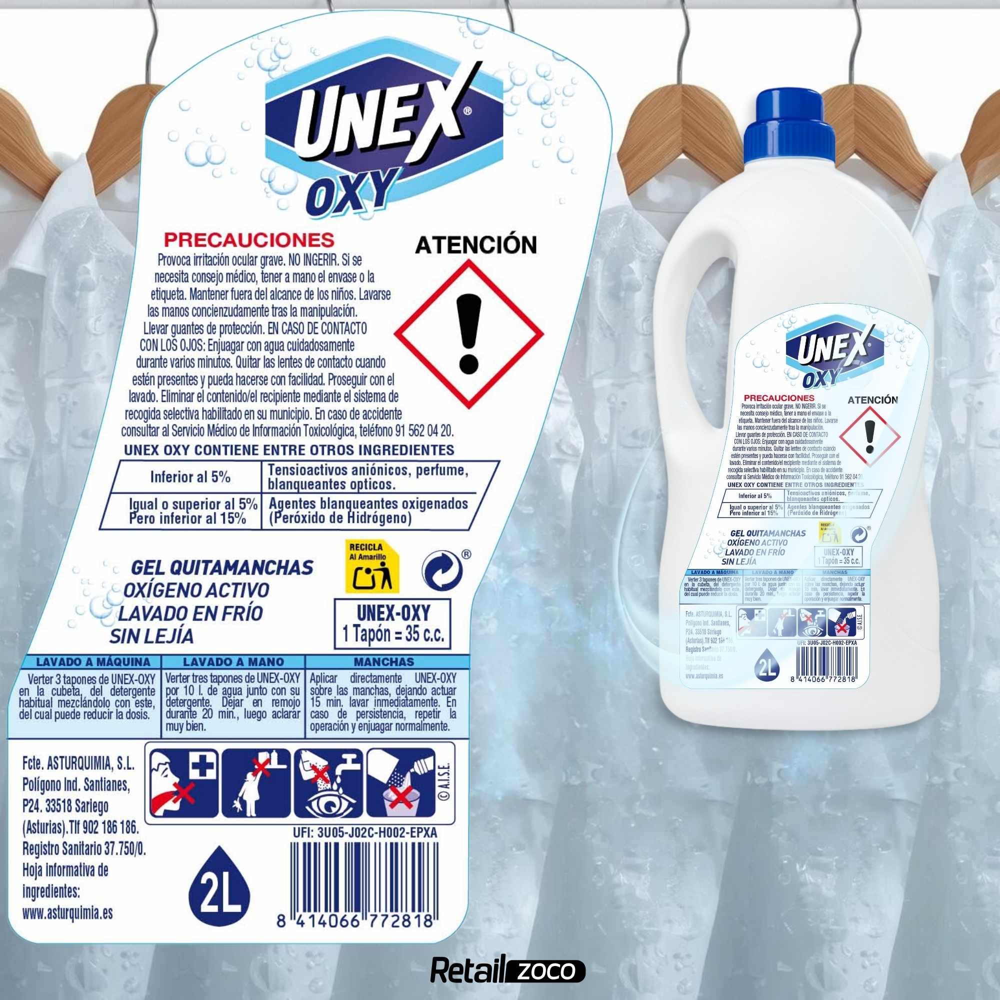 Activador Lavado Ropa Blanca 2 Litros - imagen 6