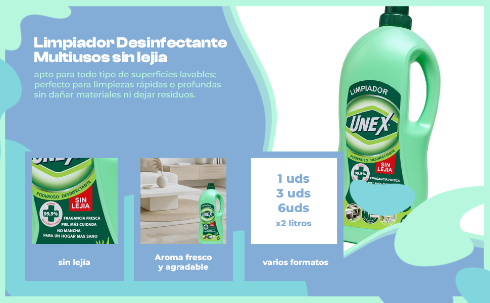Banner - Limpiador Desinfectante Multiusos sin lejia 2 Litros