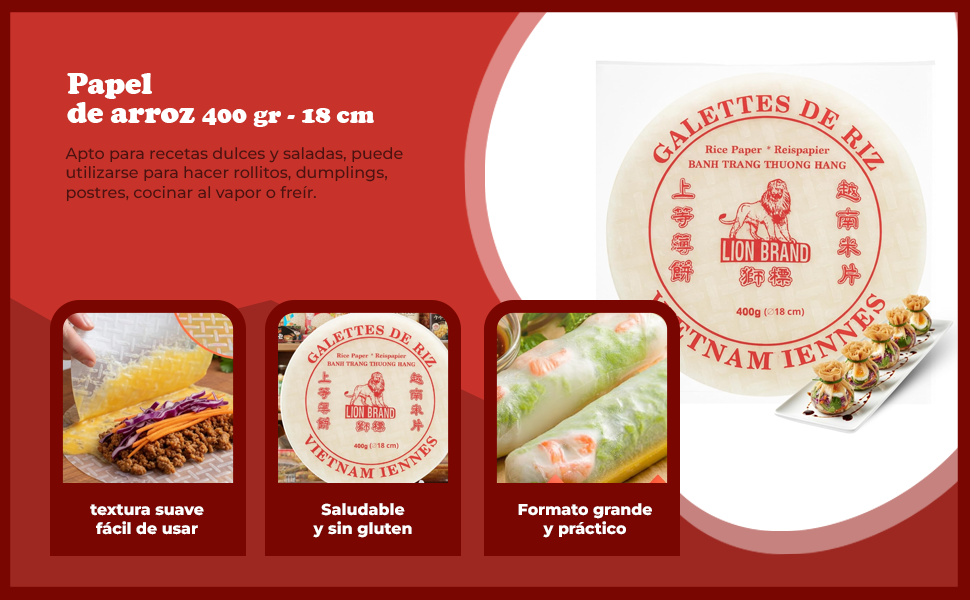 Banner - Papel de Arroz Vietnamita Comestible 400 gramos 18 cm