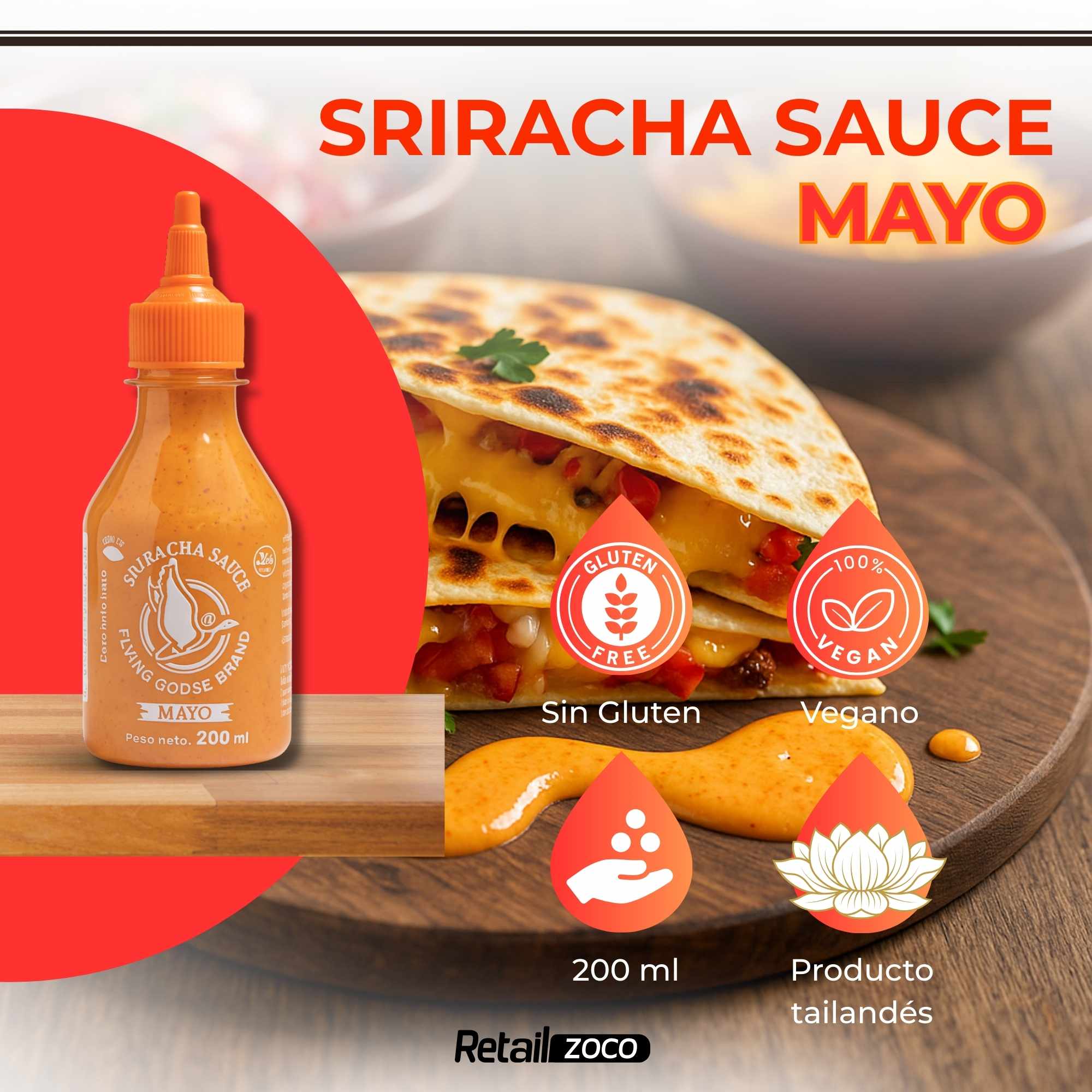 Salsa Sriracha Mayo Flying Goose 200 ml - imagen 2