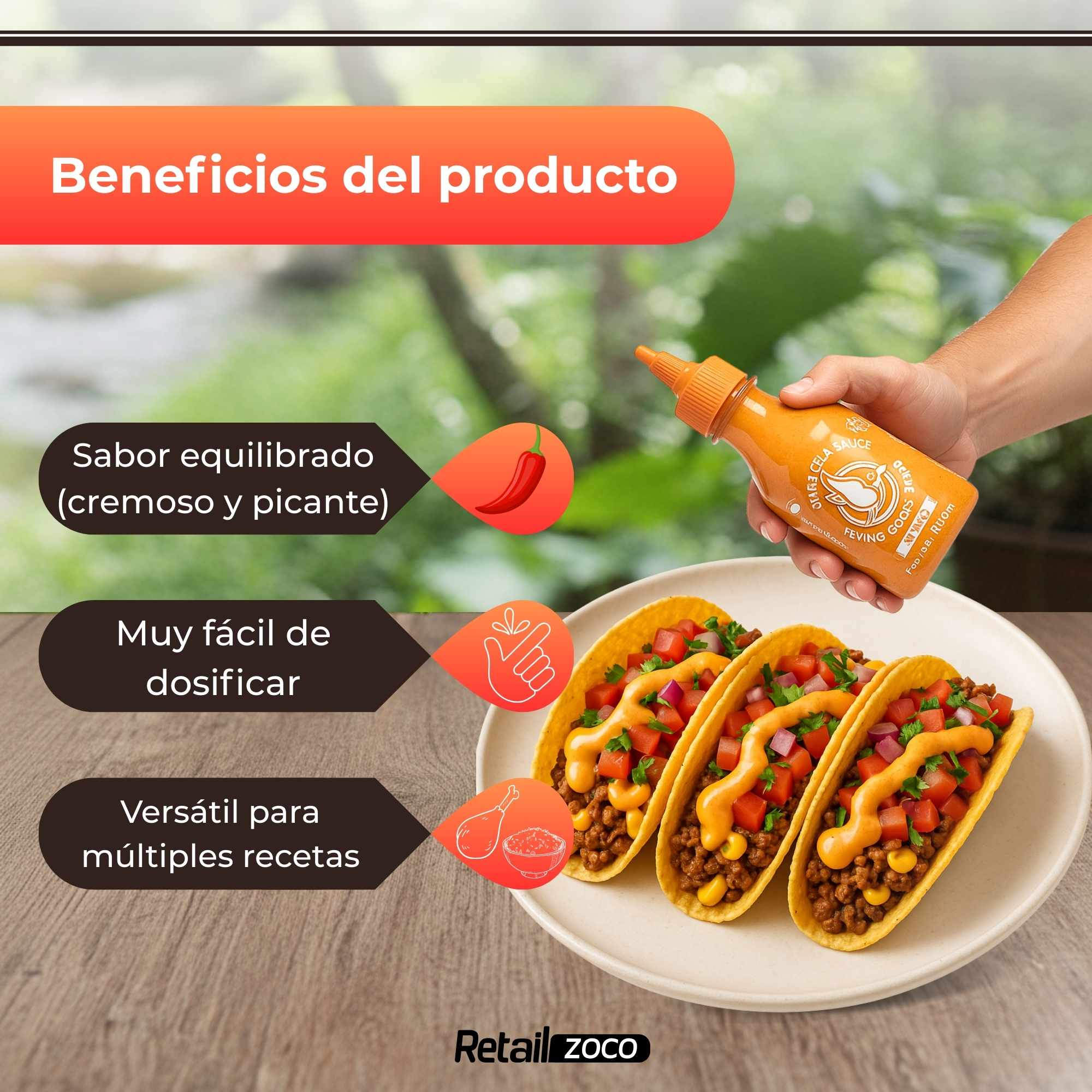 Salsa Sriracha Mayo Flying Goose 200 ml - imagen 3