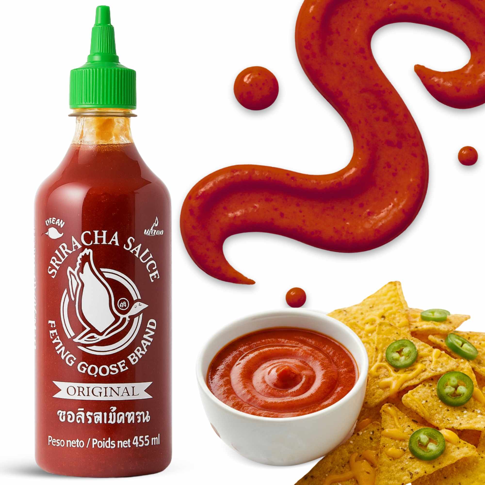 Salsa De Chile Sriracha picante Flying Goose 455 ml