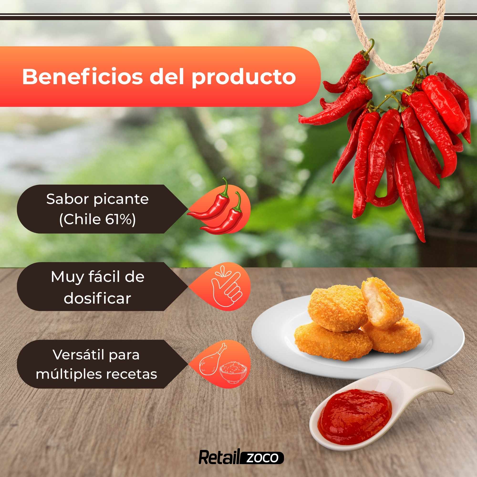Salsa De Chile Sriracha picante Flying Goose 455 ml - imagen 3