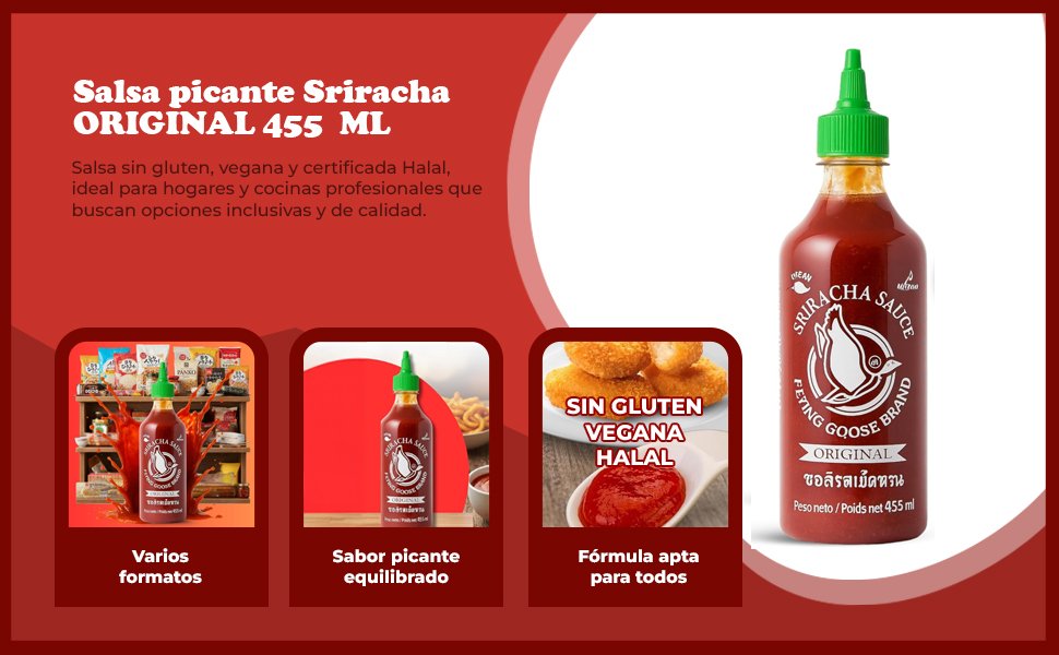 Banner - Salsa De Chile Sriracha picante Flying Goose 455 ml