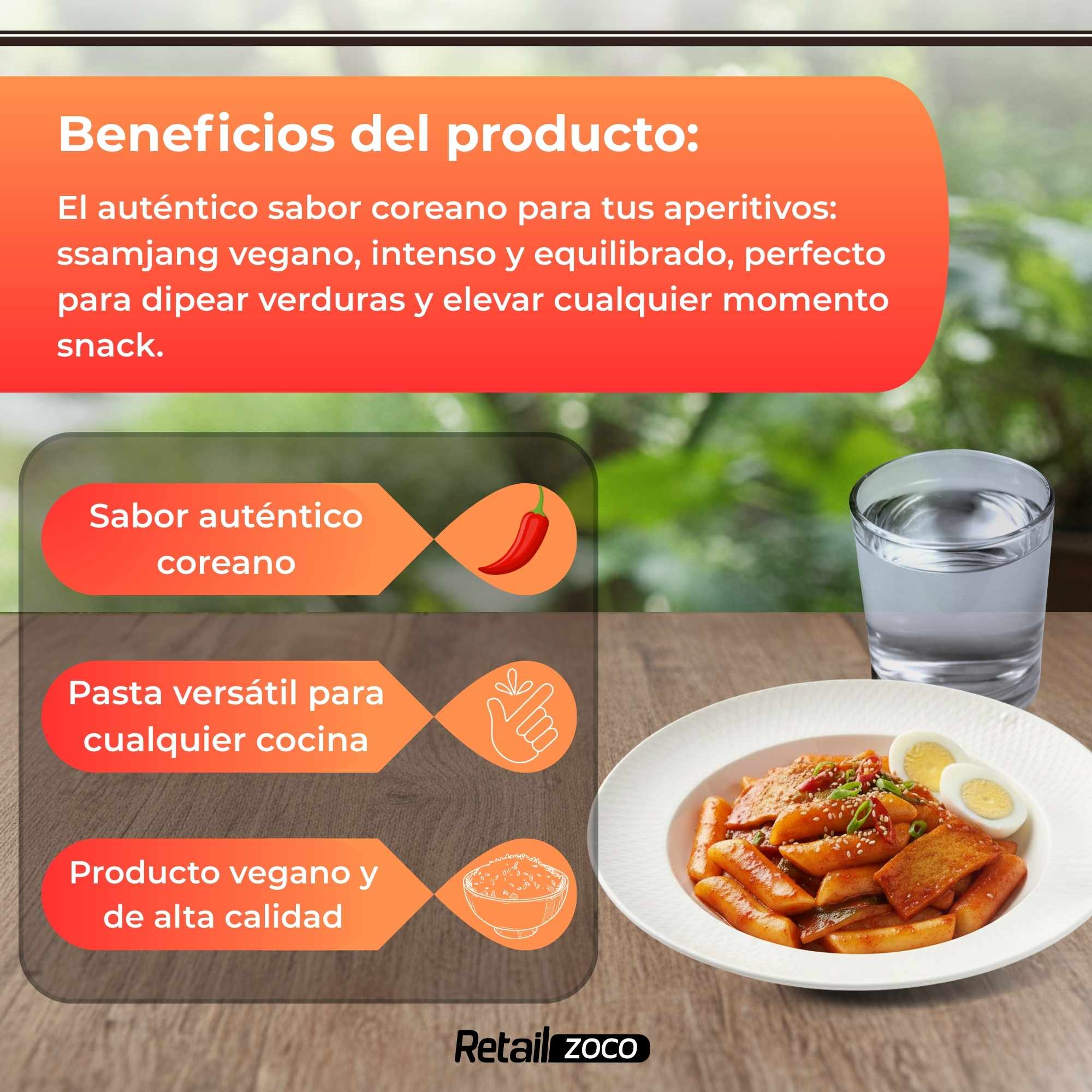 Pasta de chile Gochujang Coreana Vegana 500 g - imagen 3