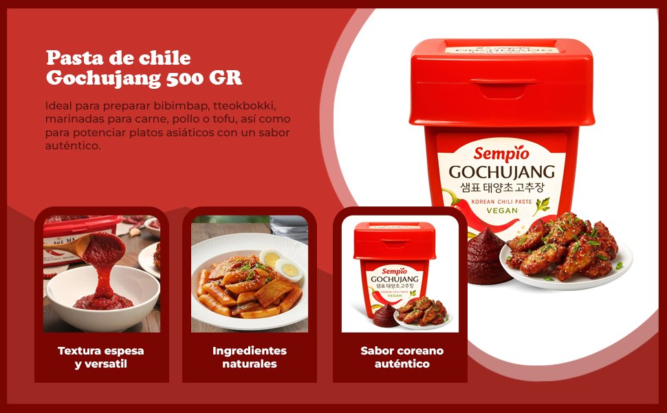 Banner - Pasta de chile Gochujang Coreana Vegana 500 g