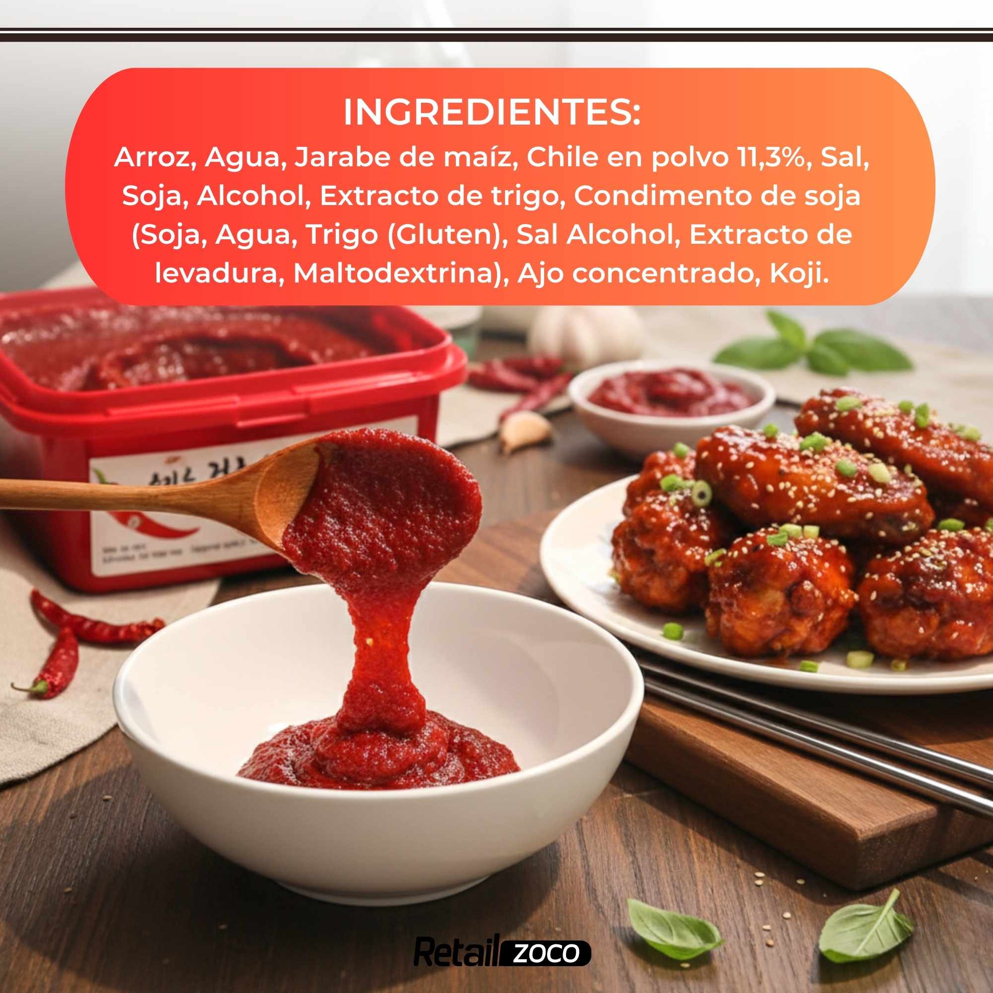 Pasta de chile Gochujang Coreana Vegana 1000 g - imagen 4
