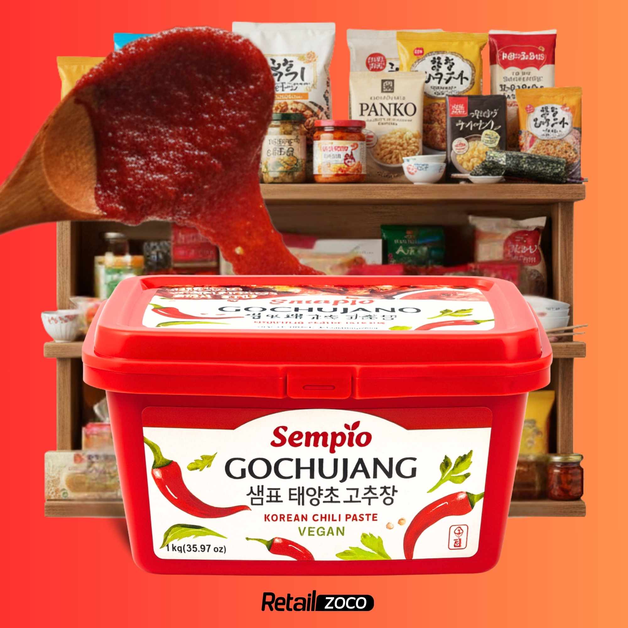 Pasta de chile Gochujang Coreana Vegana 1000 g - imagen 6