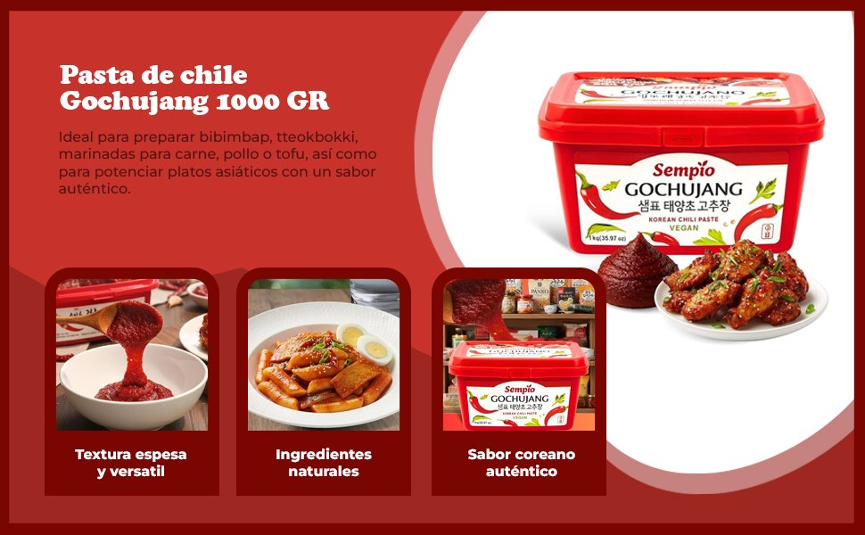 Banner - Pasta de chile Gochujang Coreana Vegana 1000 g