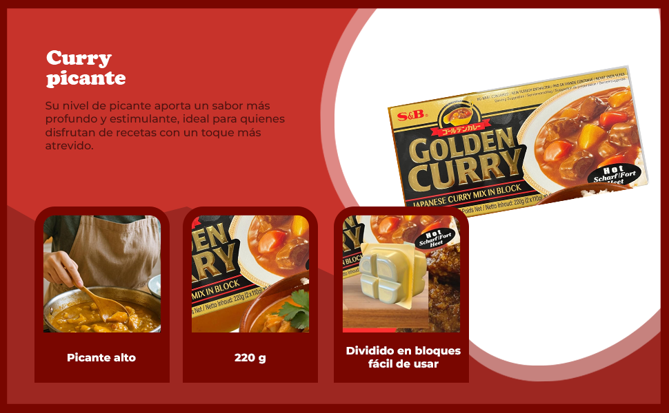 Banner - Curry Japonés con 35 Especias Golden Curry 12 raciones Picante