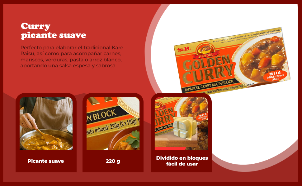 Banner - Curry Japonés con 35 Especias Golden Curry 12 raciones Suave