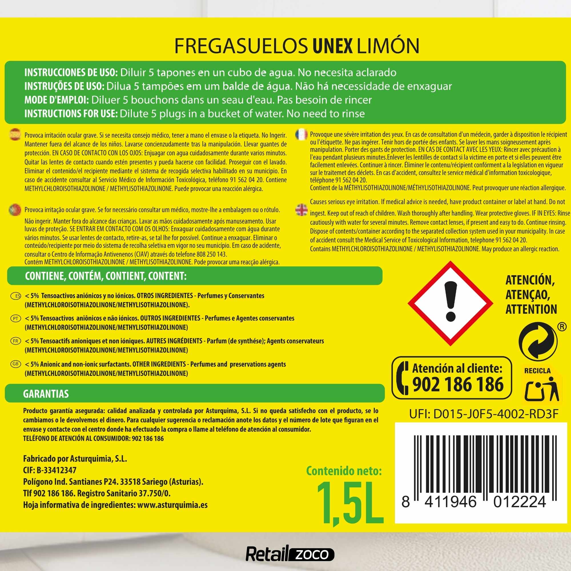 Friegasuelos Limón 1.5 Litros - imagen 4