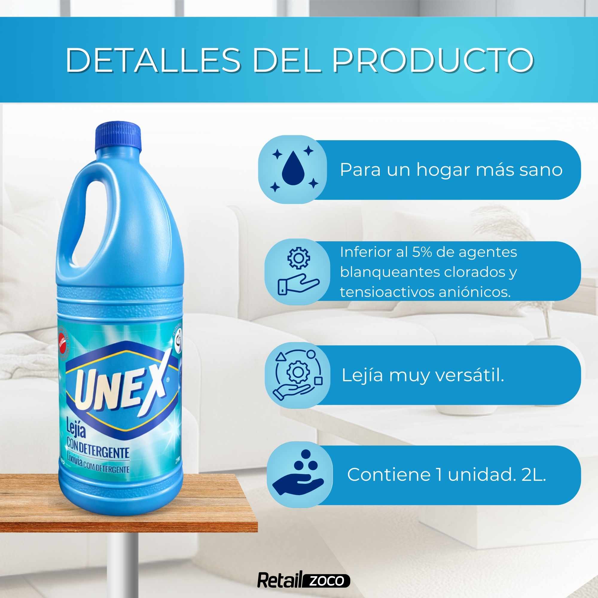 Lejia con detergente 2 Litros - imagen 3