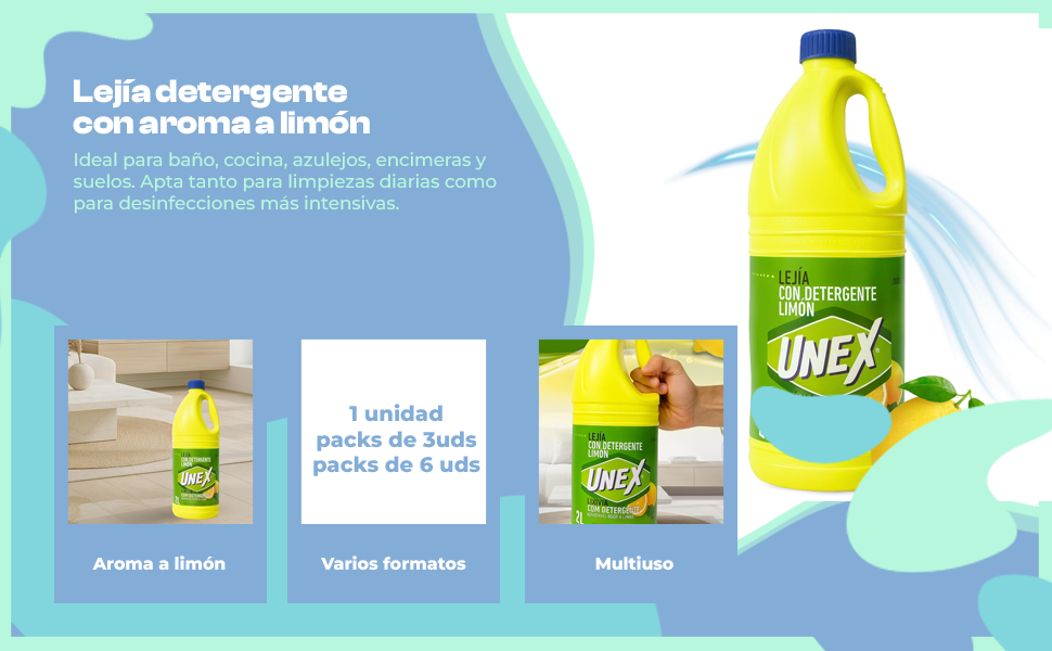 Banner - Lejia con detergente Limón 2 Litros