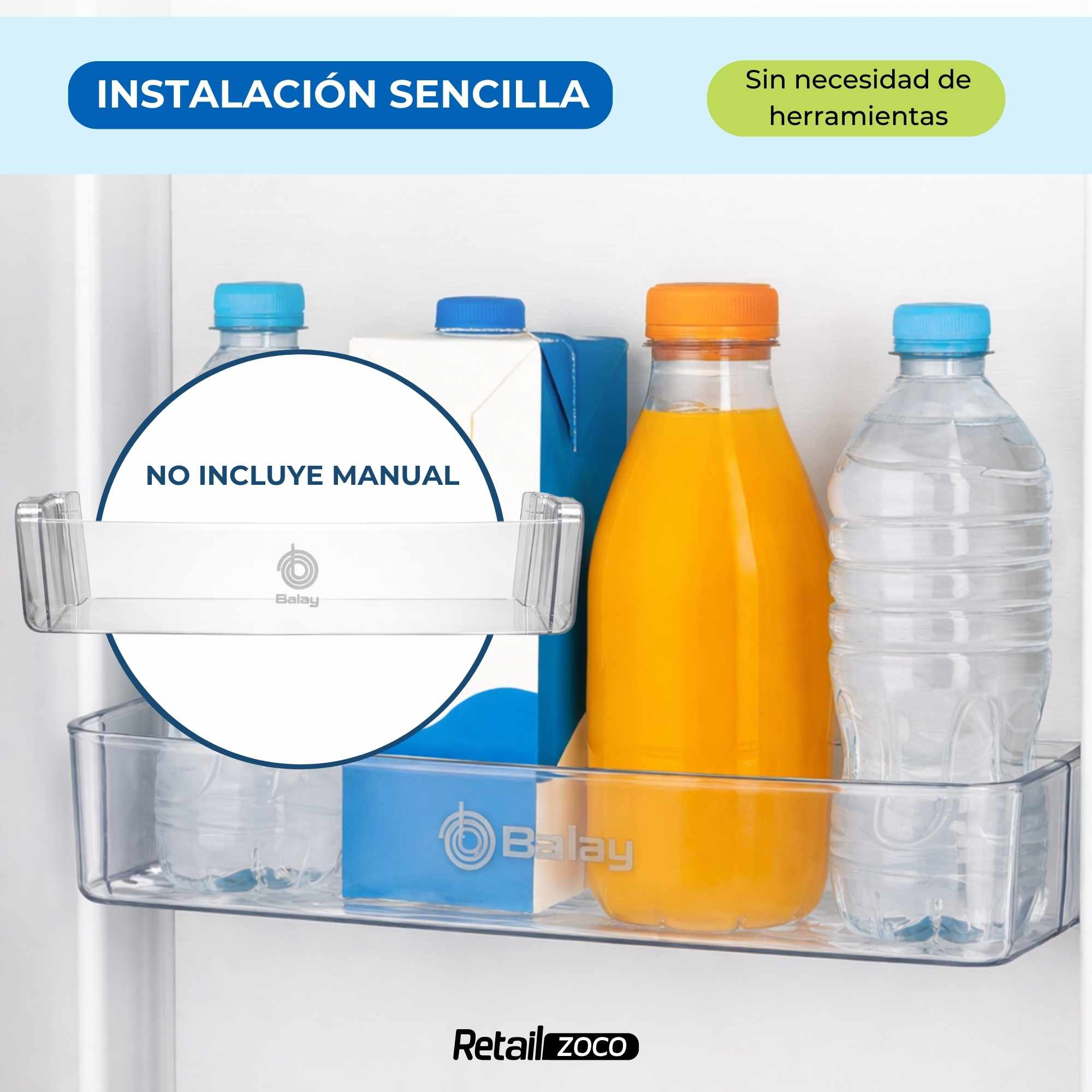 Estante Botellero Frigorífico compatible con Balay código original 11021186 00707403 - imagen 6