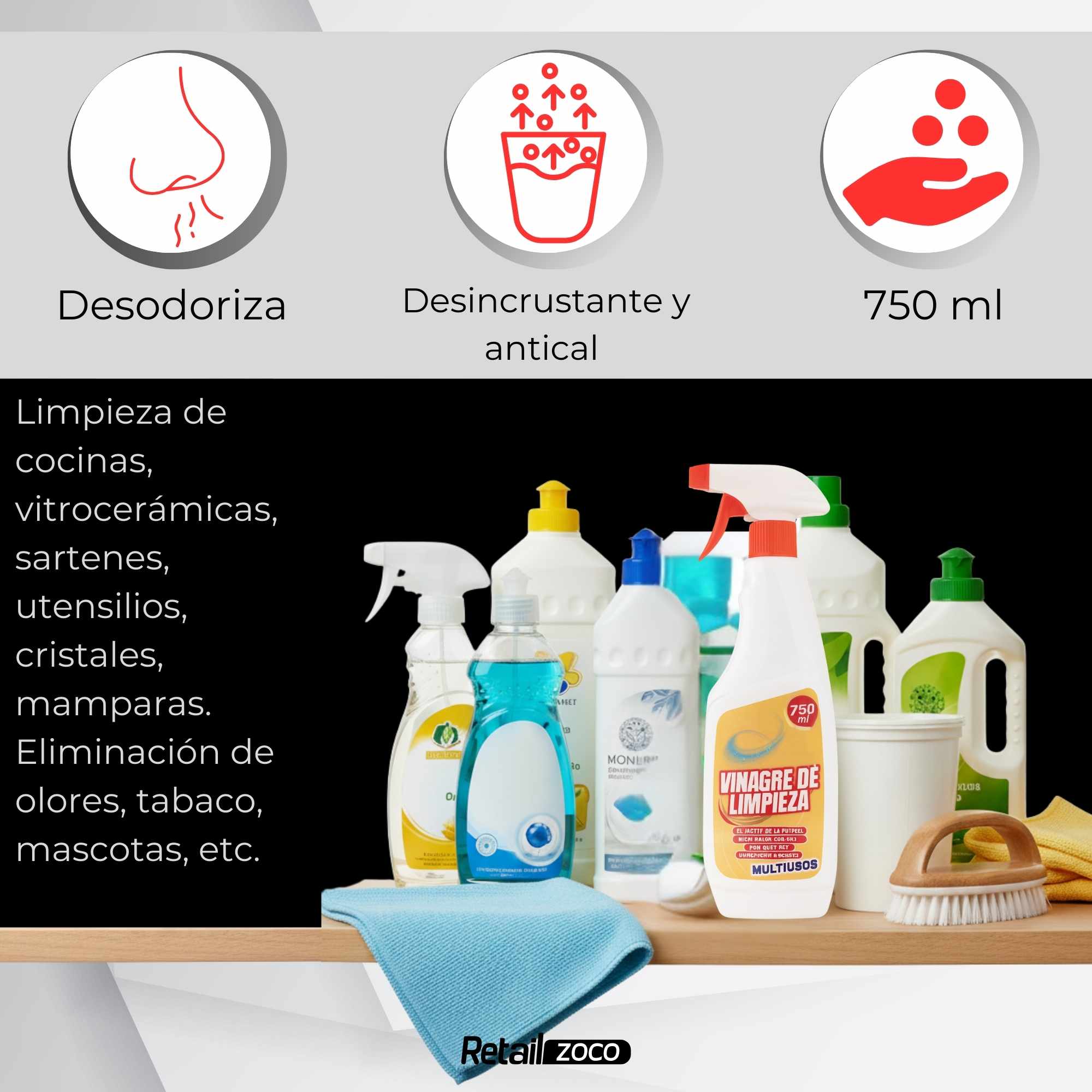 Vinagre de limpieza spray 750 ml - imagen 4