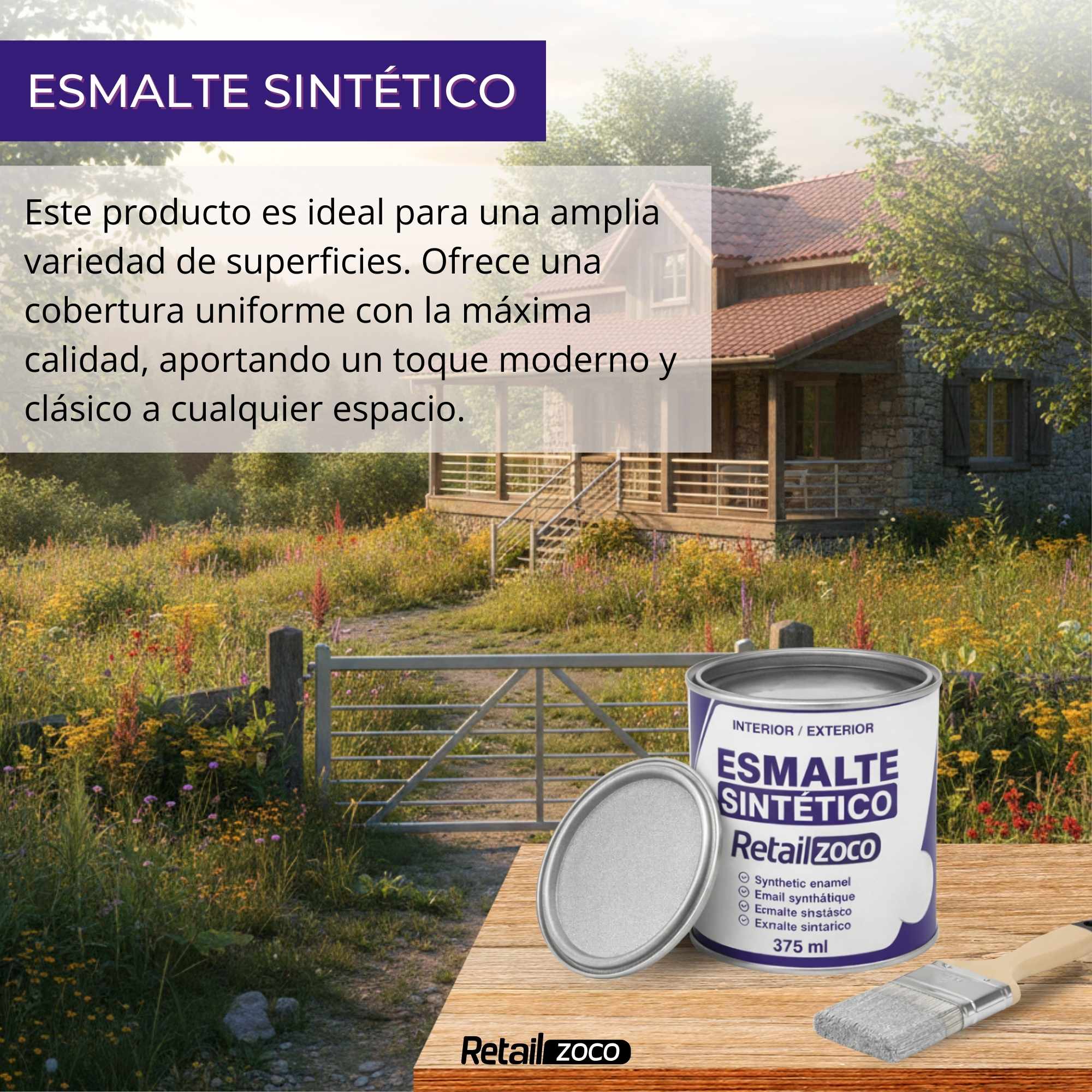 Esmalte sintetico Aluminio 375 ml - imagen 2