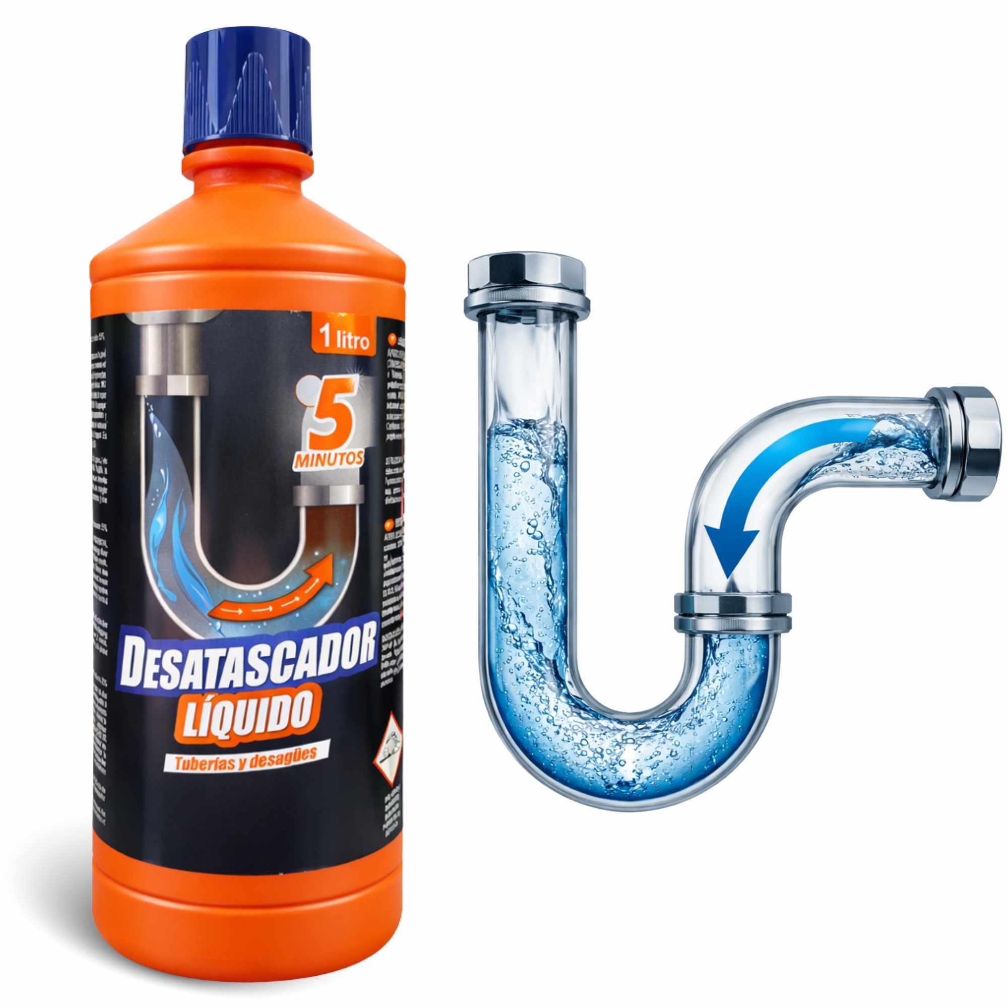 Desatascador de tuberías Liquido 1 Litro