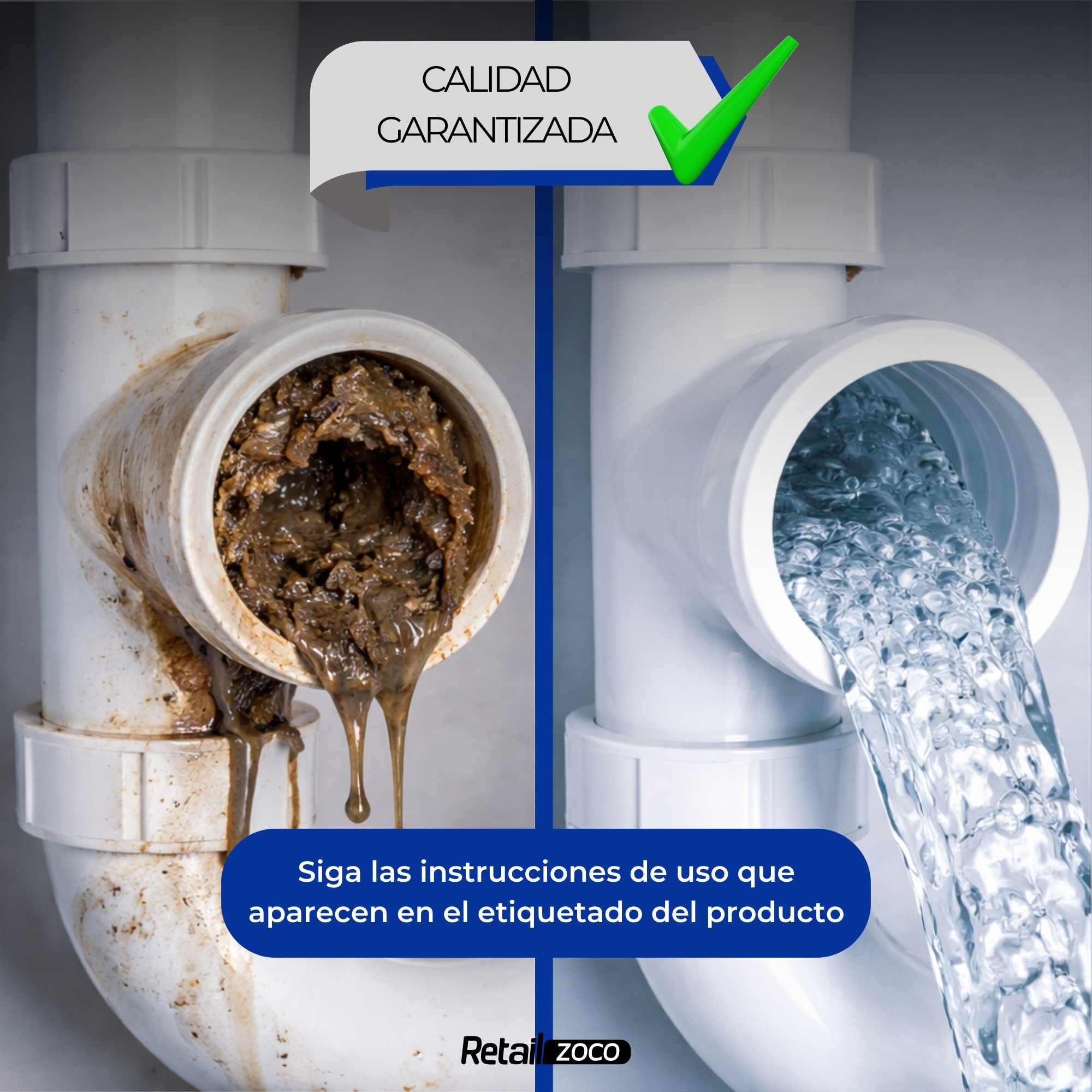 Desatascador de tuberías Liquido 1 Litro - imagen 6