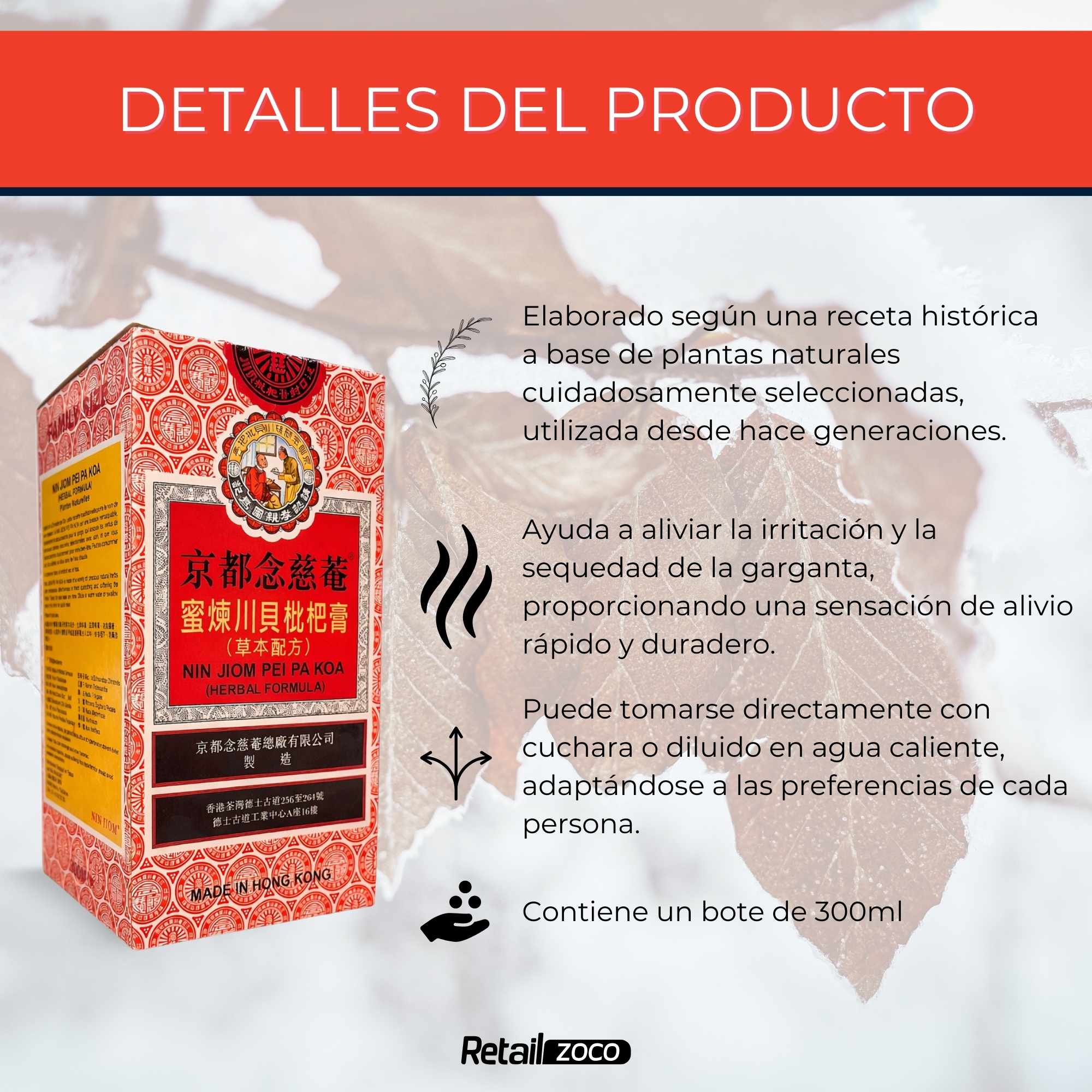 Nin Jiom Pei Pa Koa Jarabe de Hierbas 300 ml - imagen 3