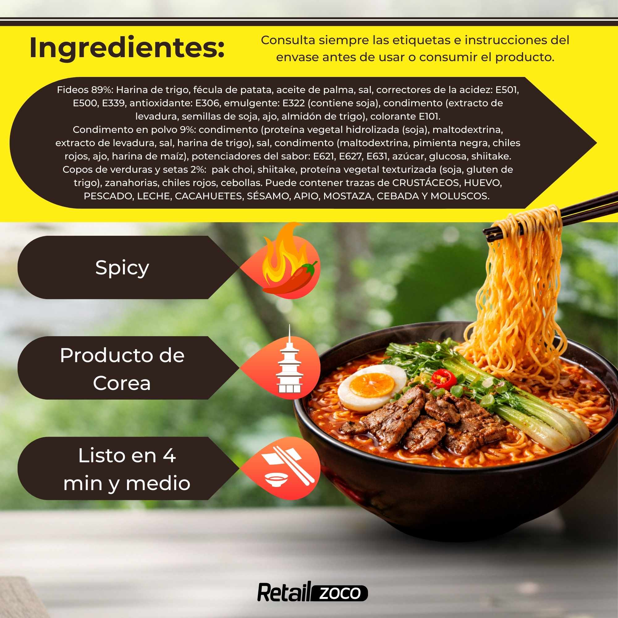 Nong Shim Shin Ramen Noodle Picante 120 gr - imagen 3