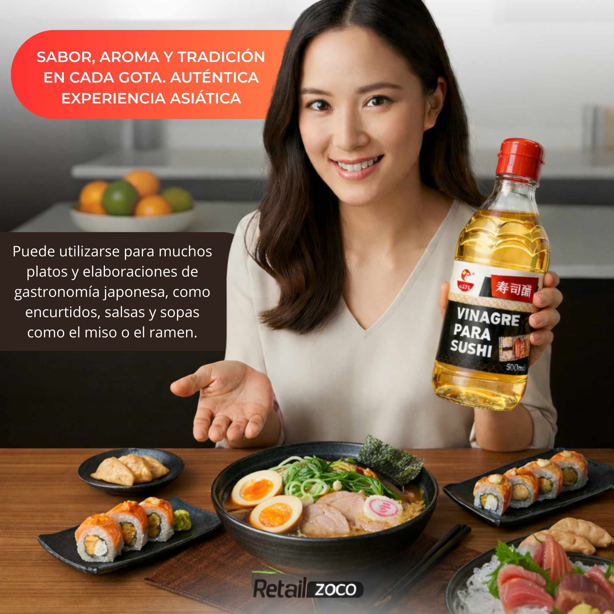 Vinagre De Arroz Para Sushi Suzuka 500 ml - imagen 4