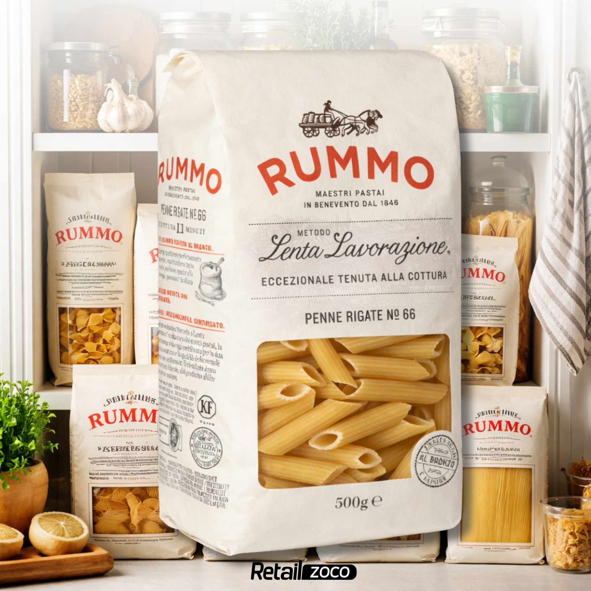 Pasta Rummo Penne Rigate Nº66 500g - imagen 6