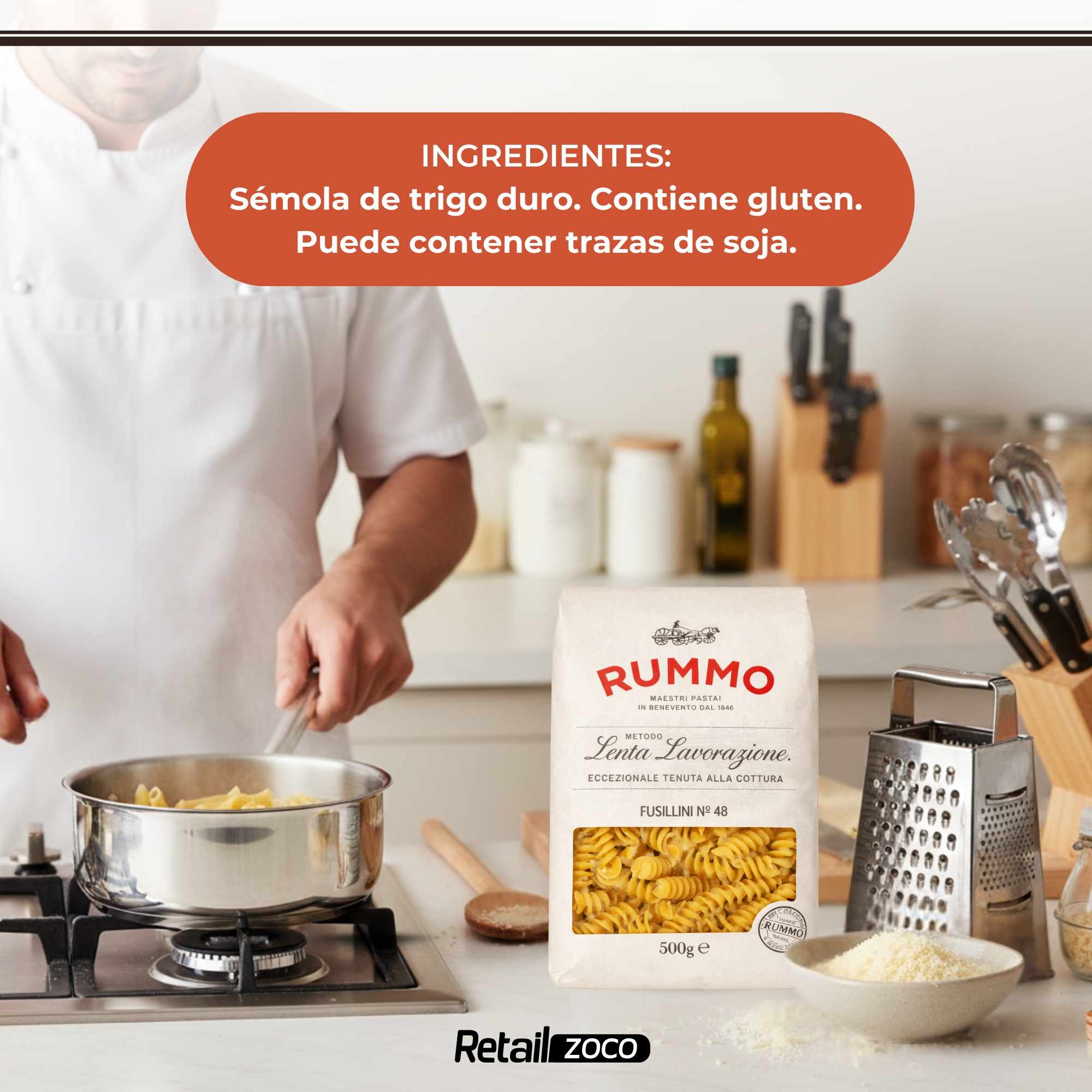 Pasta Rummo Fusilli Nº48 de 500g - imagen 5