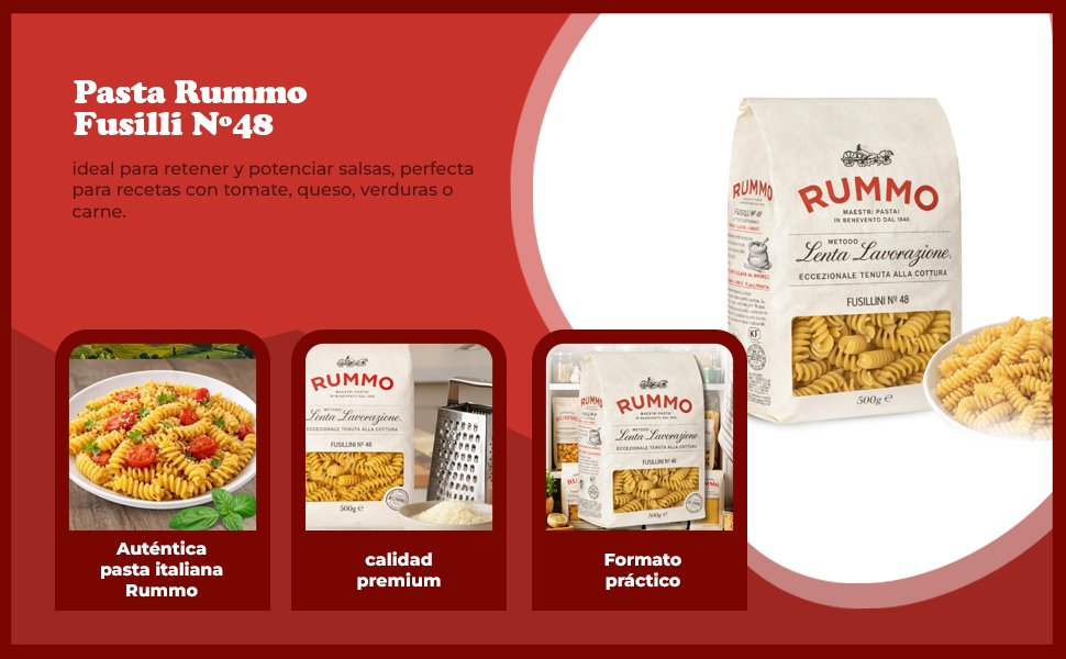 Banner - Pasta Rummo Fusilli Nº48 de 500g