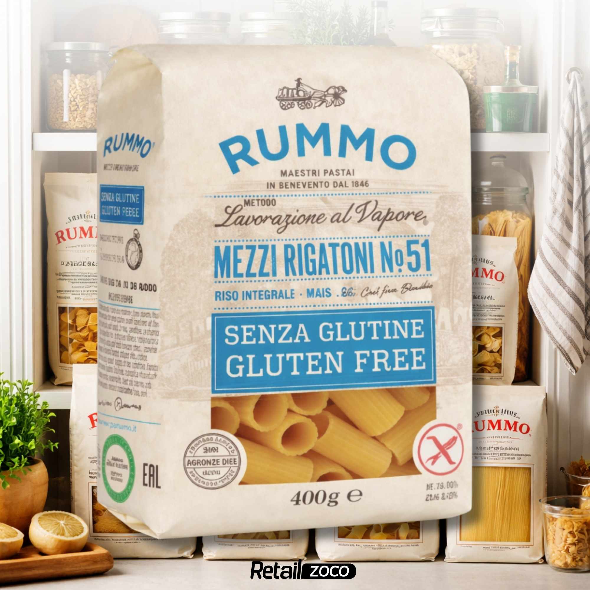 Pasta Rummo Mezzi Rigatoni SIN Gluten nº 51 de 400g - imagen 6
