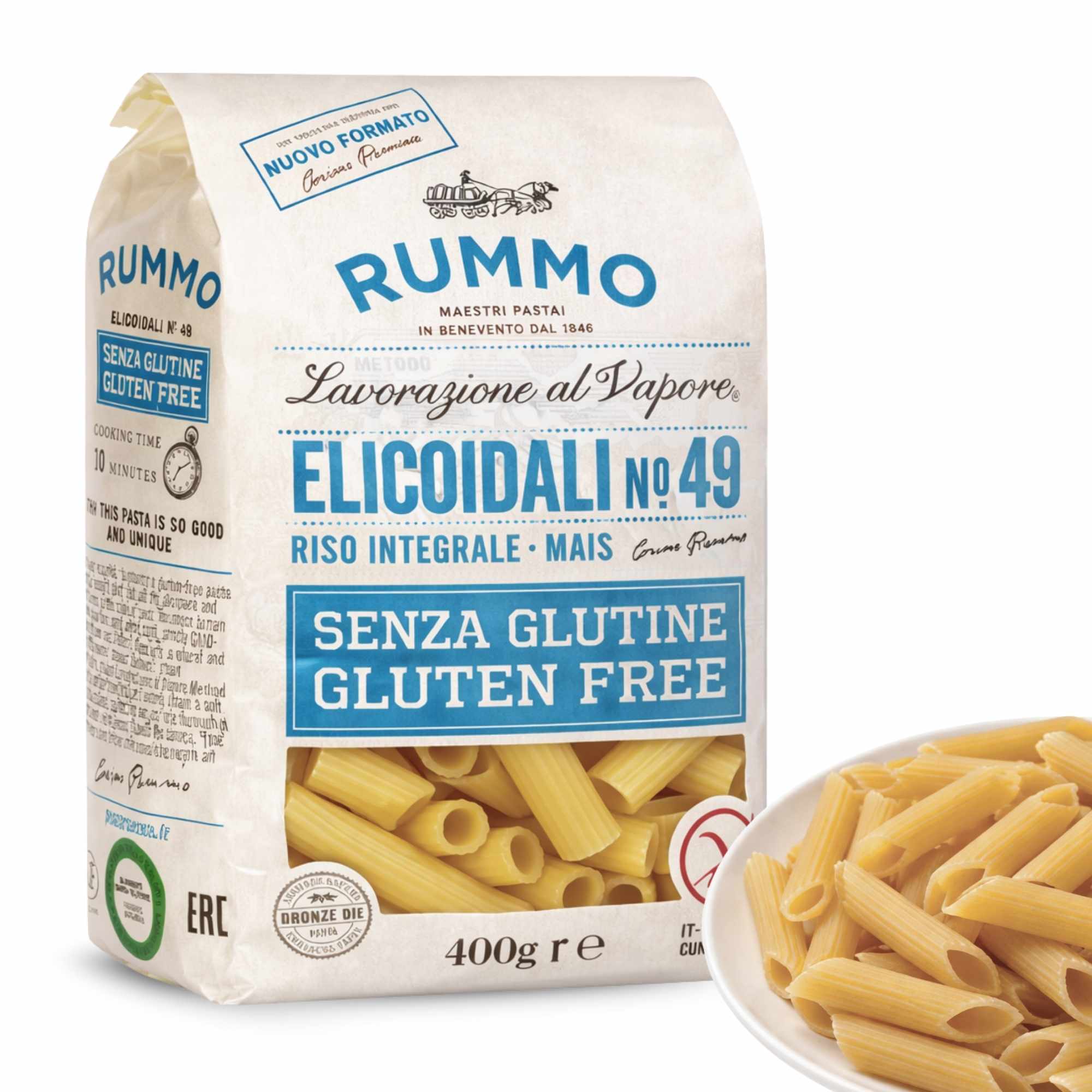 Pasta Rummo Elicoidali SIN Gluten nº 49 de 400g