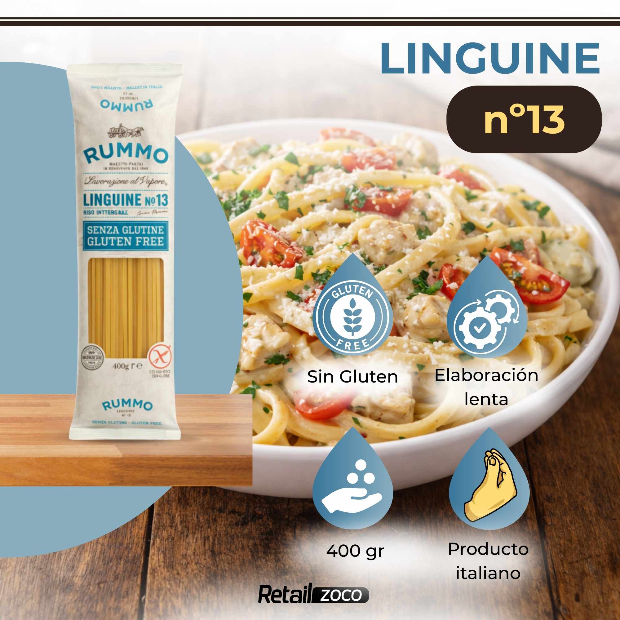 Linguine Rummo Nº13 SIN Gluten de 400g - imagen 2