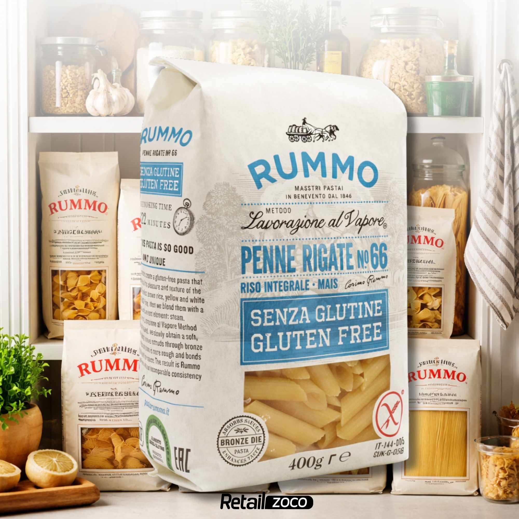 Pasta Rummo Penne Rigate SIN Gluten Nº66 de 400g - imagen 6
