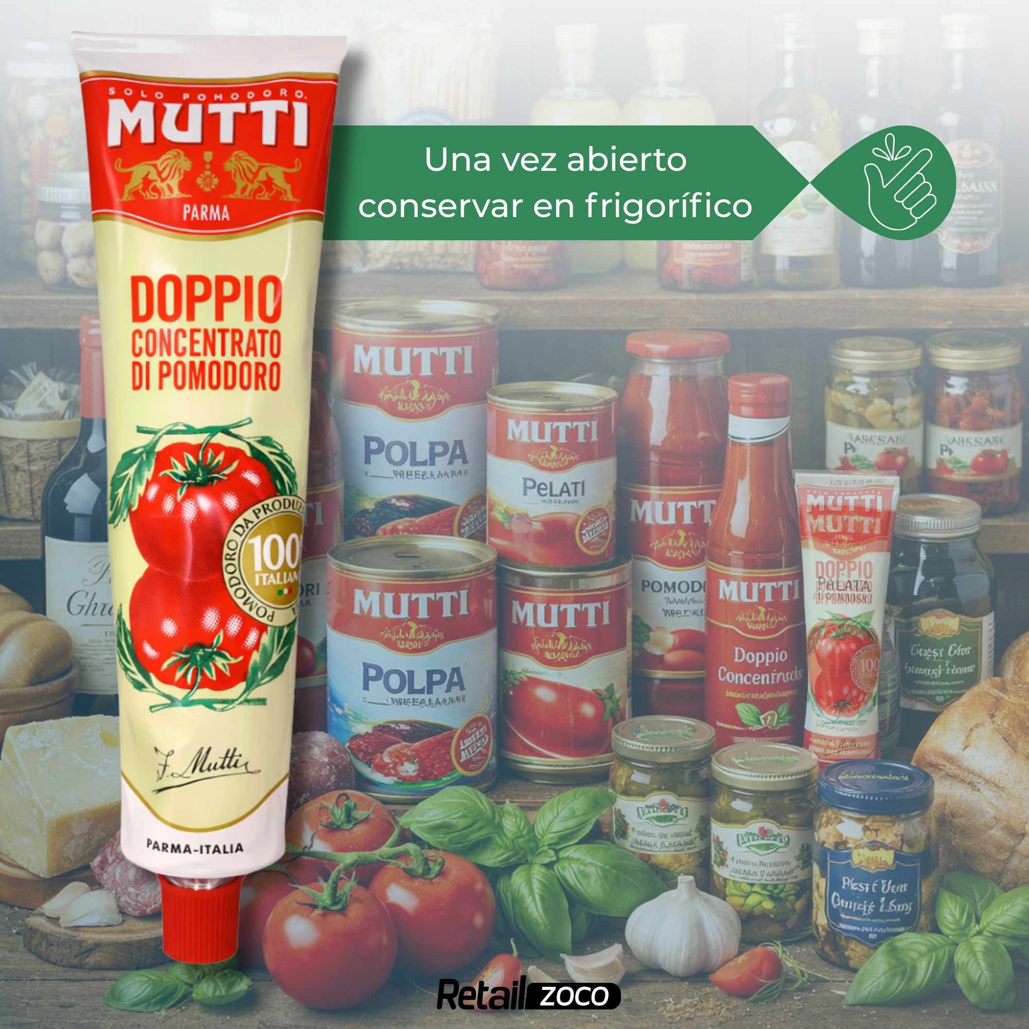 Concentrado de tomate doble Mutti 130 g - imagen 6