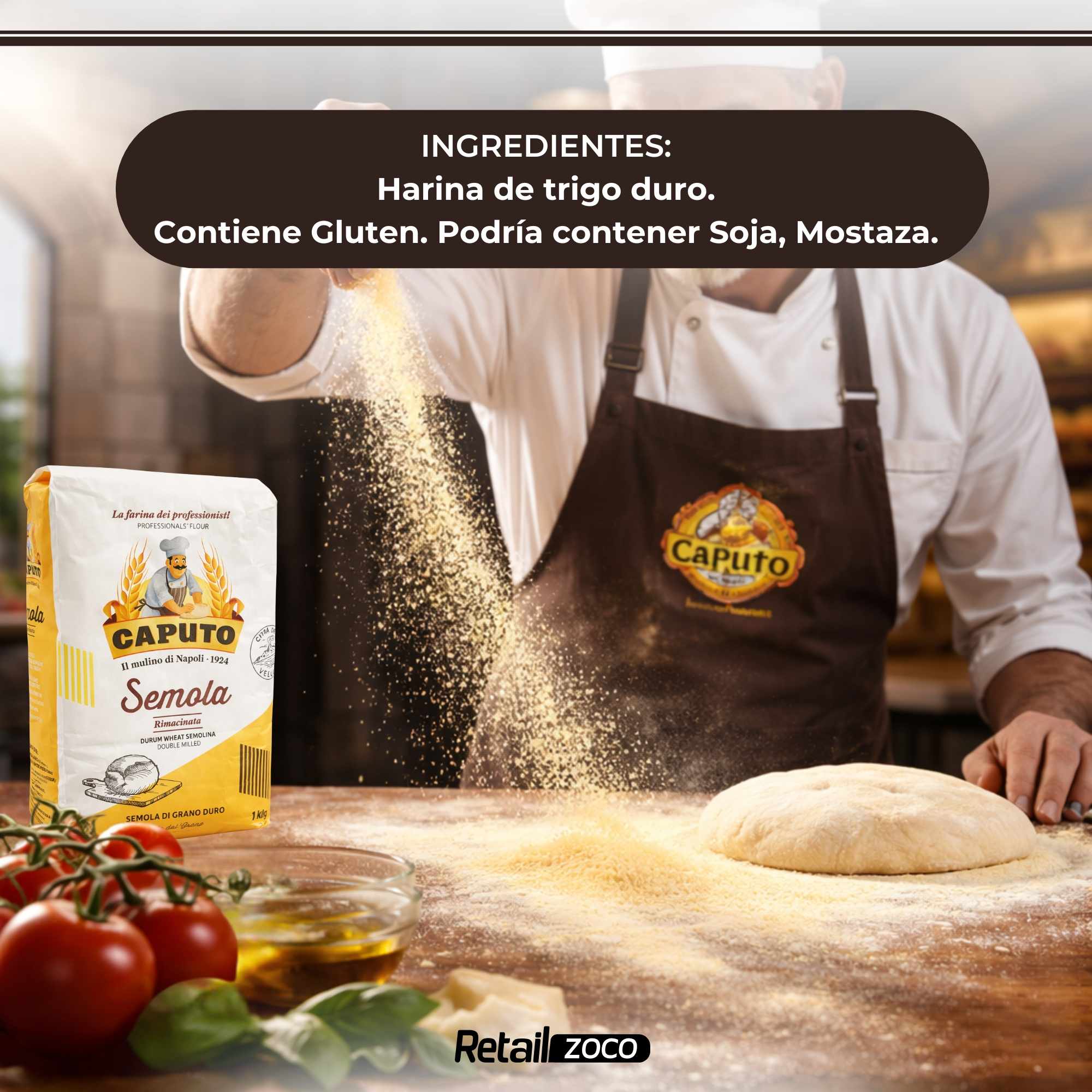 Semola Caputo Rimacinata 1kg - imagen 5