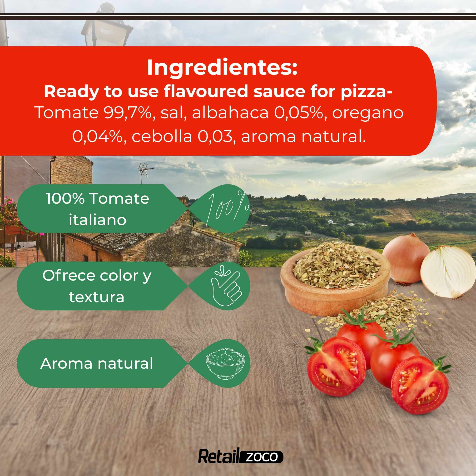Salsa para Pizza Aromática 400g - imagen 3