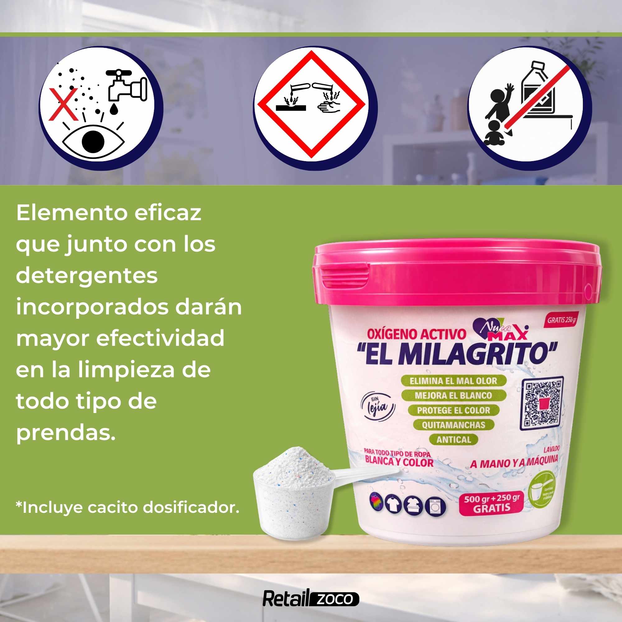 Oxígeno Activo en polvo El Milagrito 750 gr - imagen 6