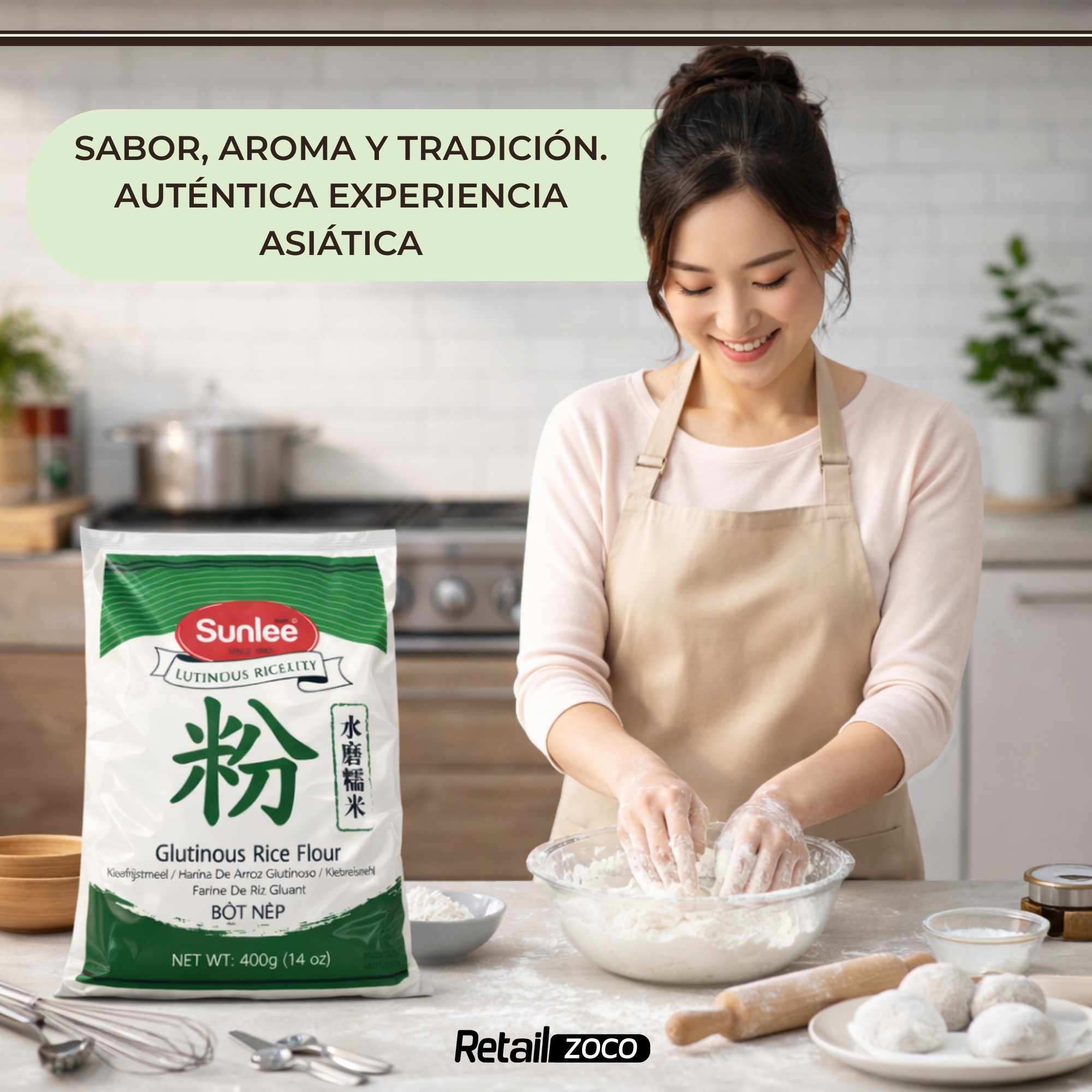 Harina de Arroz Glutinoso 400 g - imagen 5