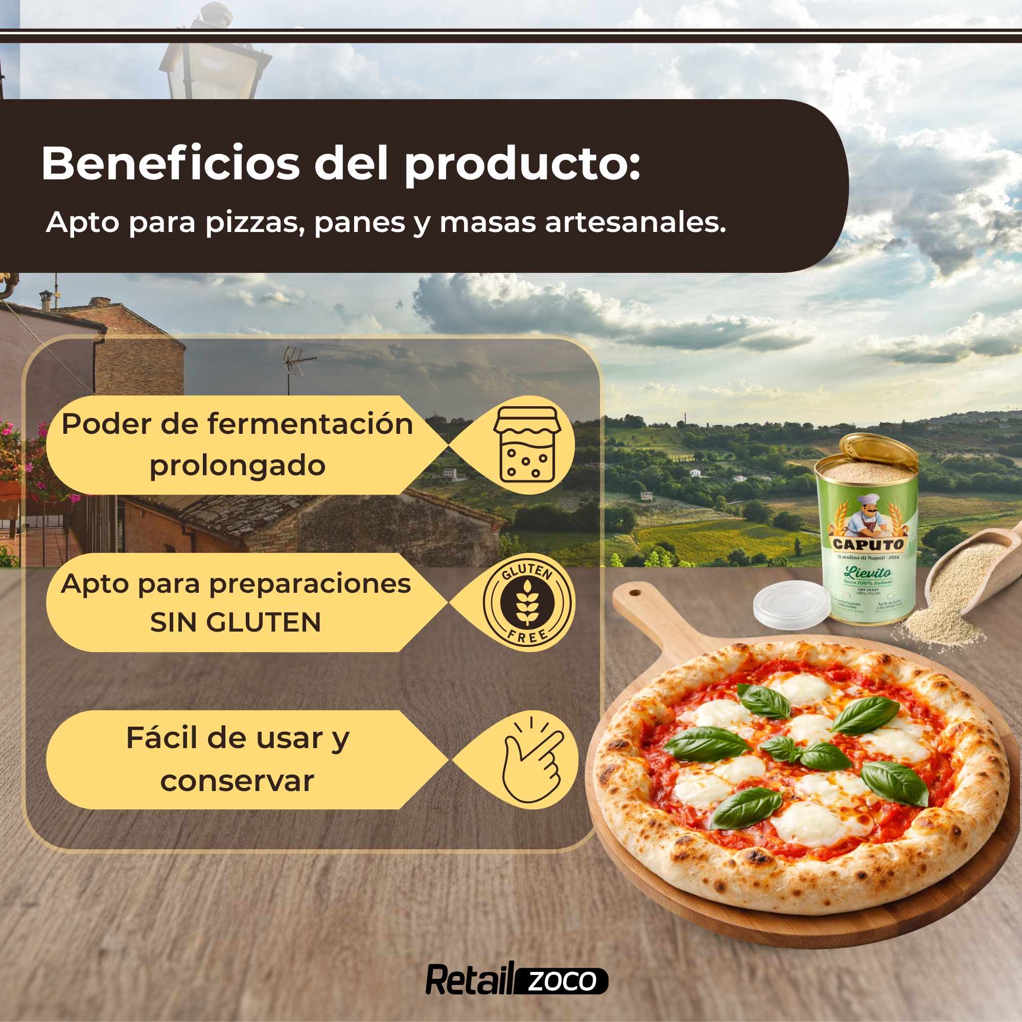Levadura Italiana Seca 100g Caputo - imagen 3