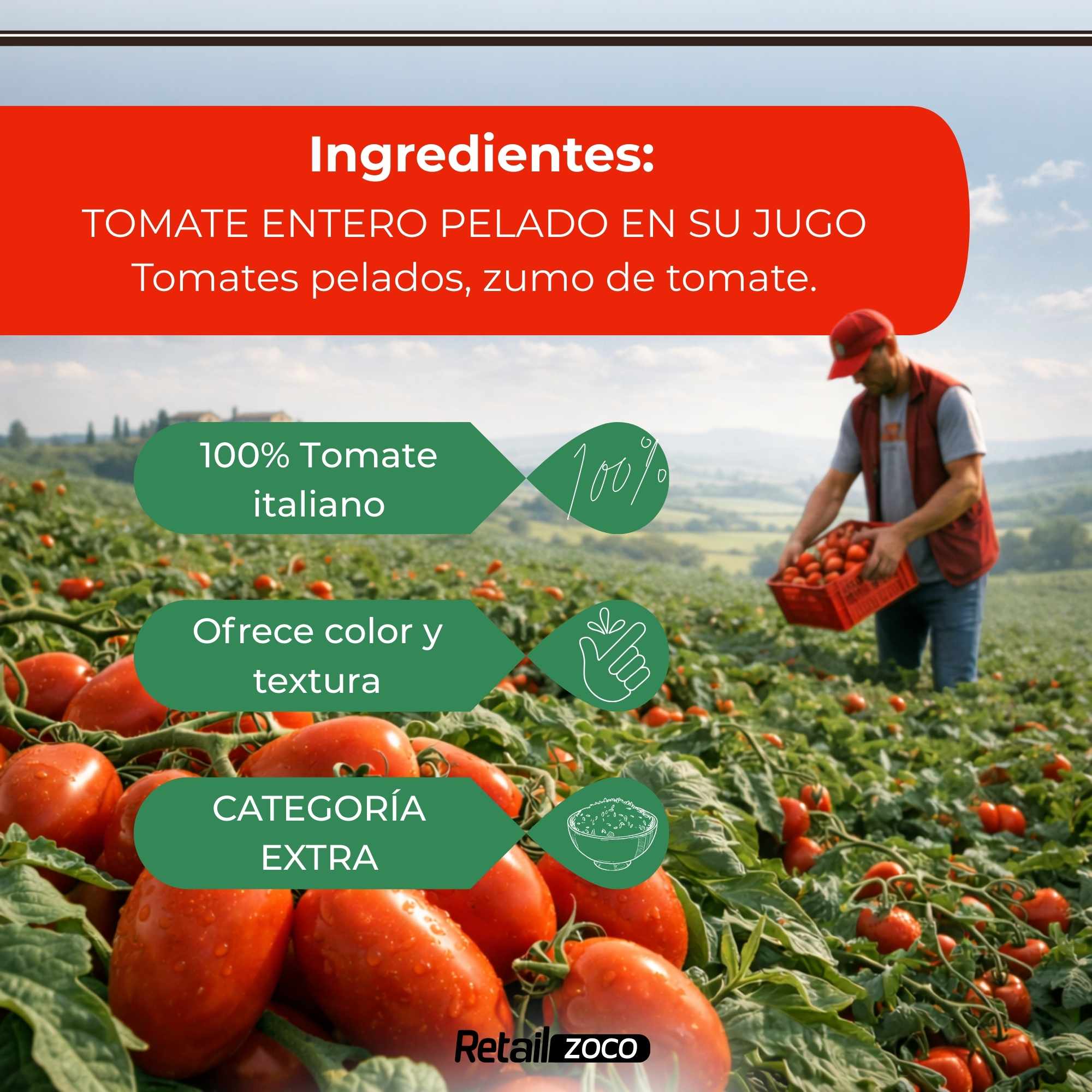 Tomate Pelado Mutti 400g - imagen 3