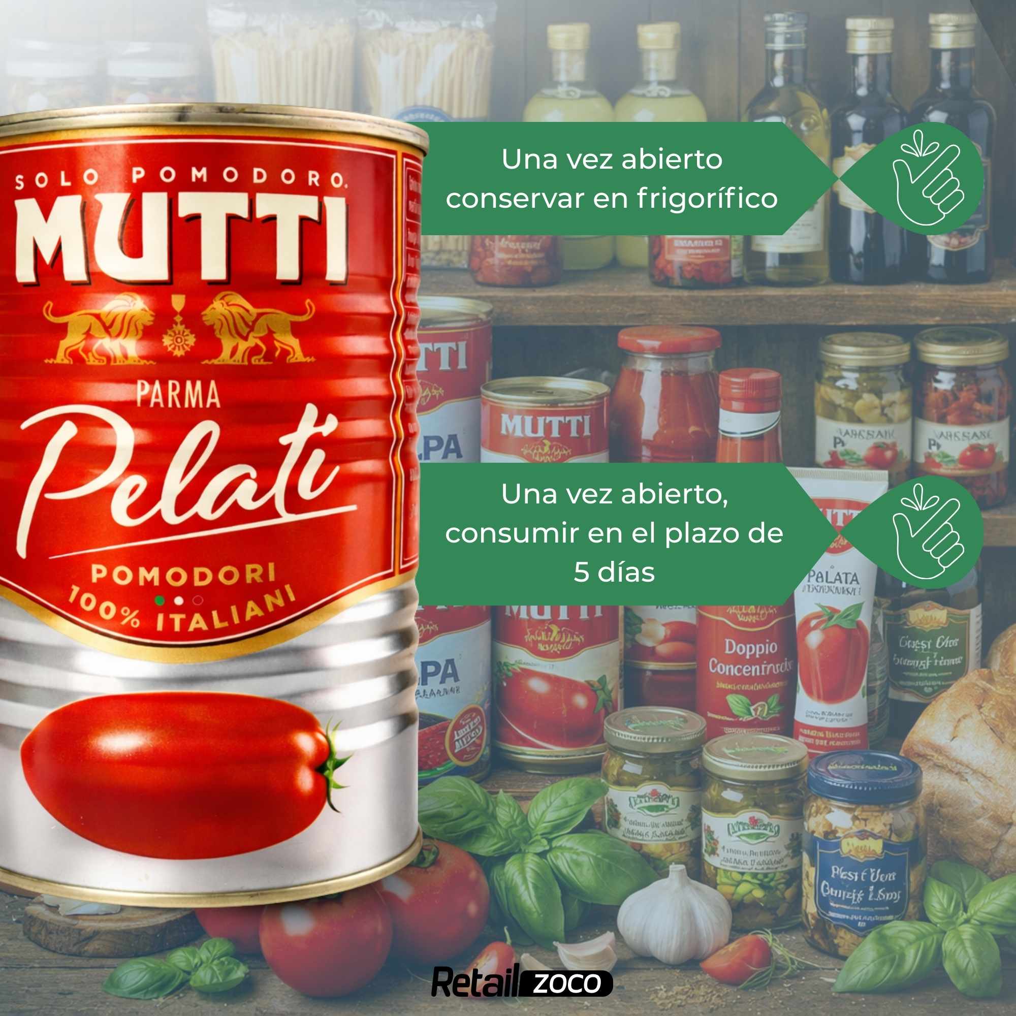 Tomate Pelado Mutti 400g - imagen 6