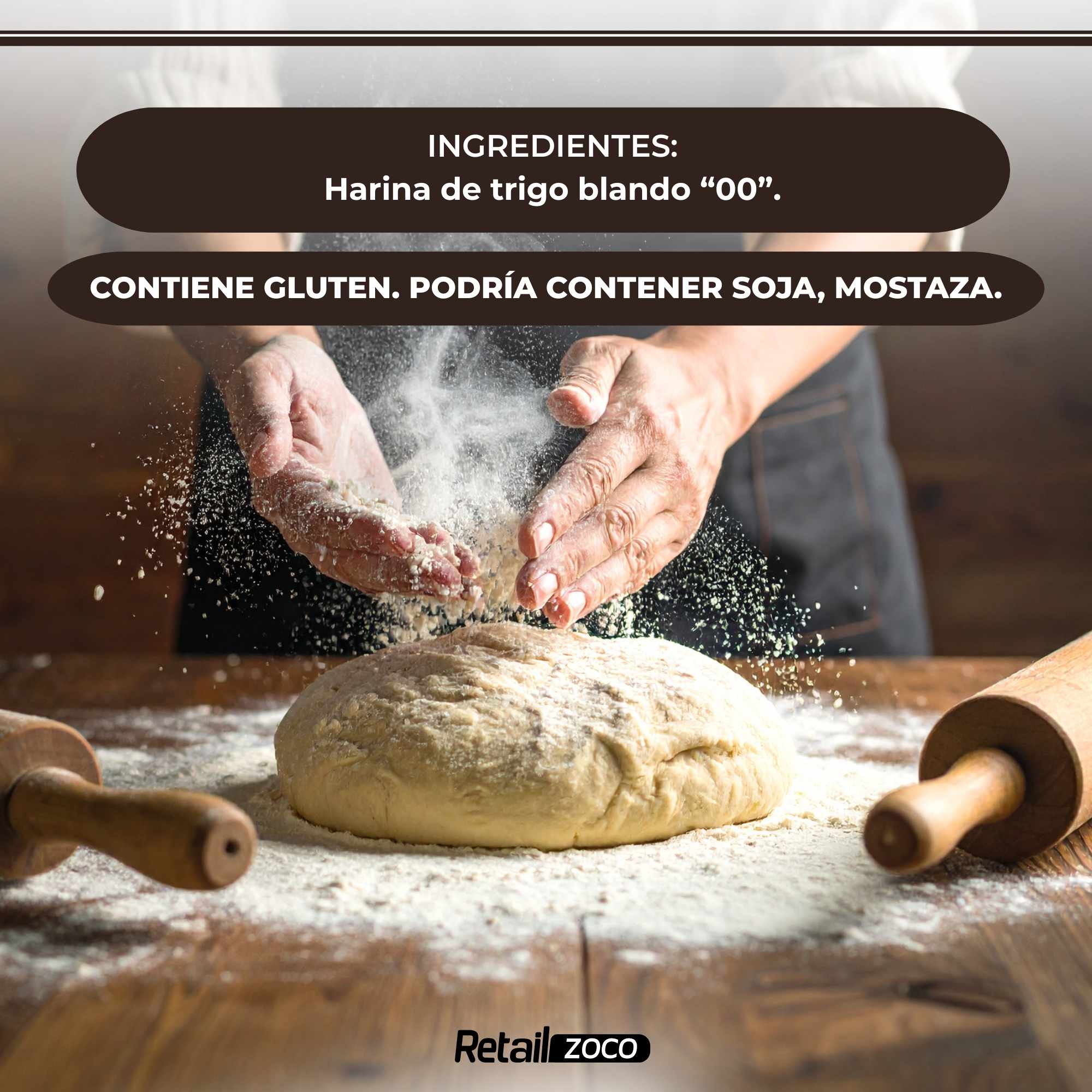 Harina Clásica Doppio Zero Caputo 1 kg - imagen 5