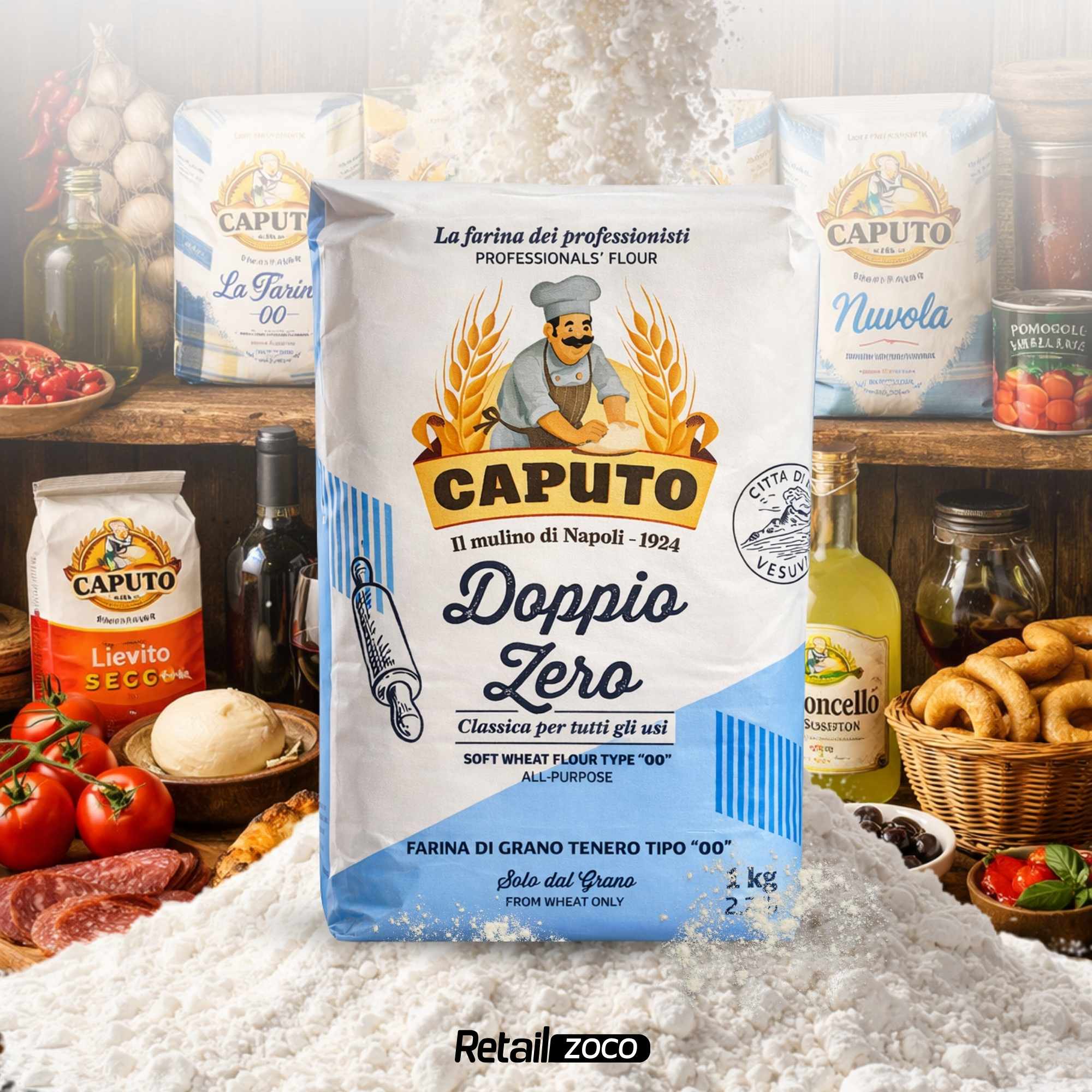 Harina Clásica Doppio Zero Caputo 1 kg - imagen 6