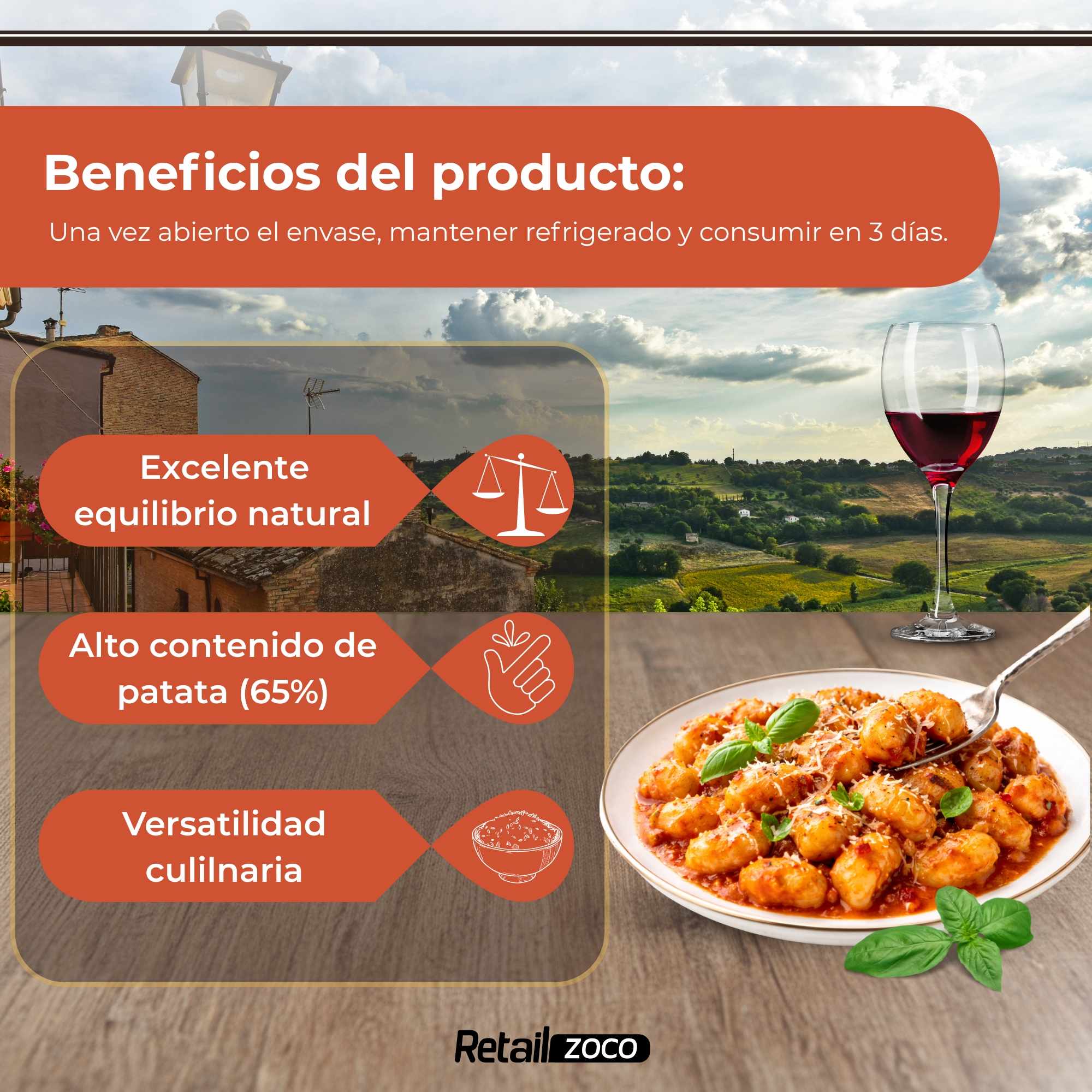 Gnocchi Rummo de Patatas SIN Gluten 500 gr - imagen 3