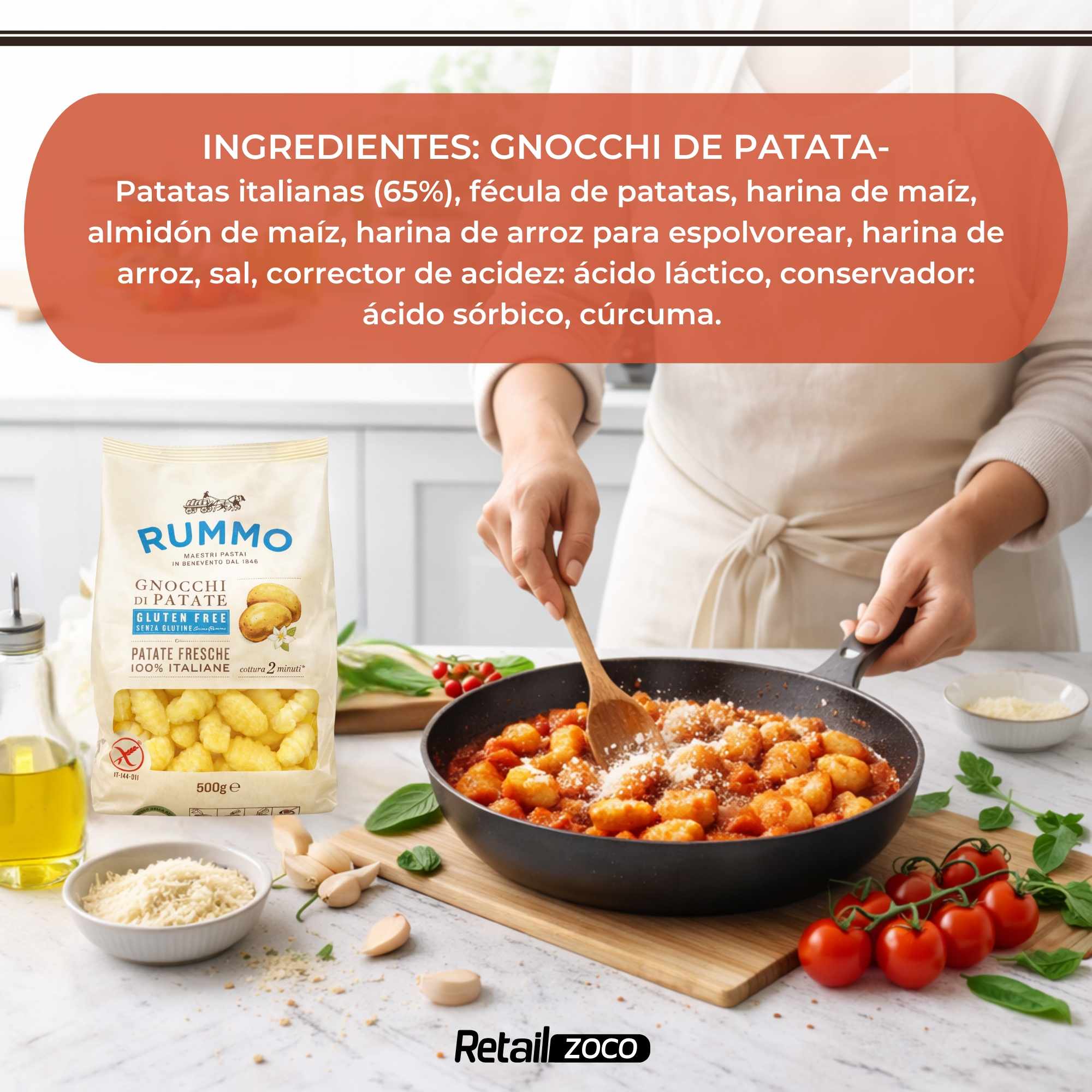 Gnocchi Rummo de Patatas SIN Gluten 500 gr - imagen 5