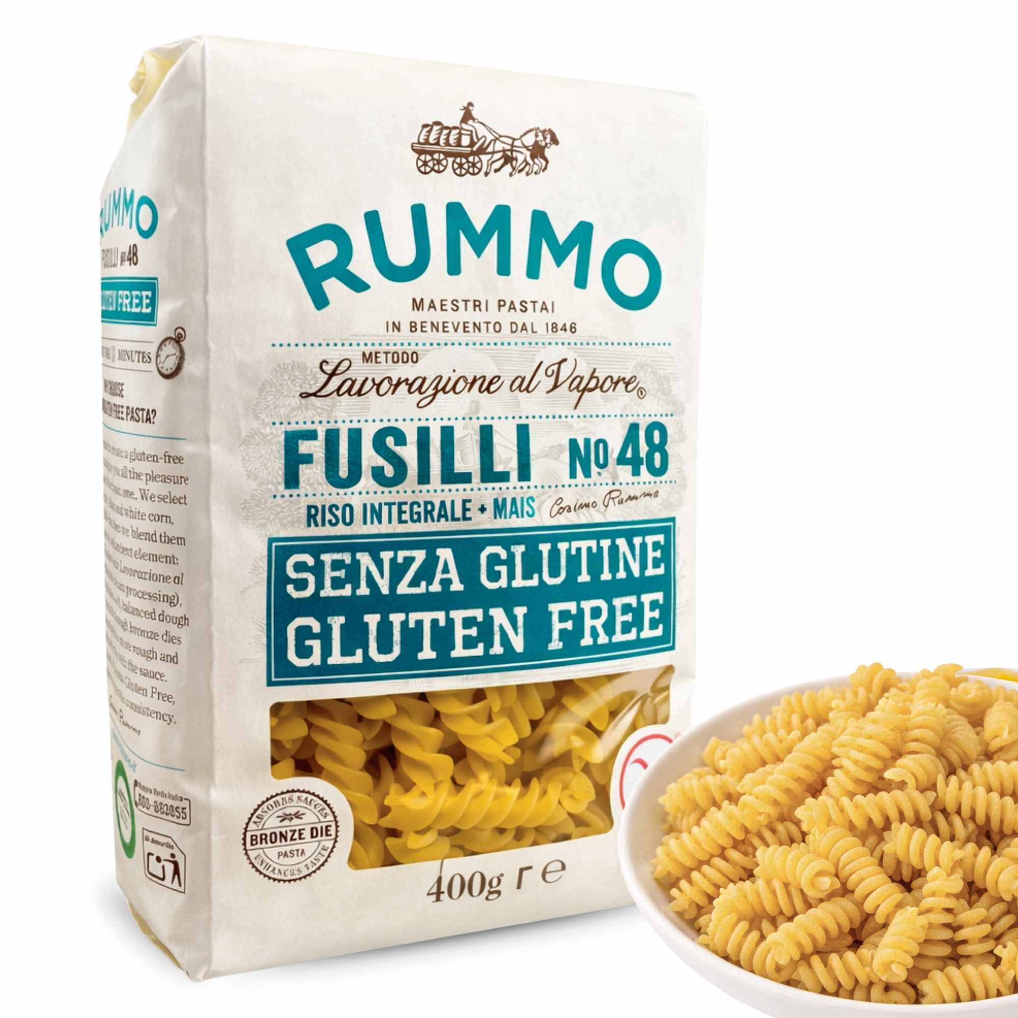 Pasta Rummo Fusilli Nº48 SIN Gluten de 400g