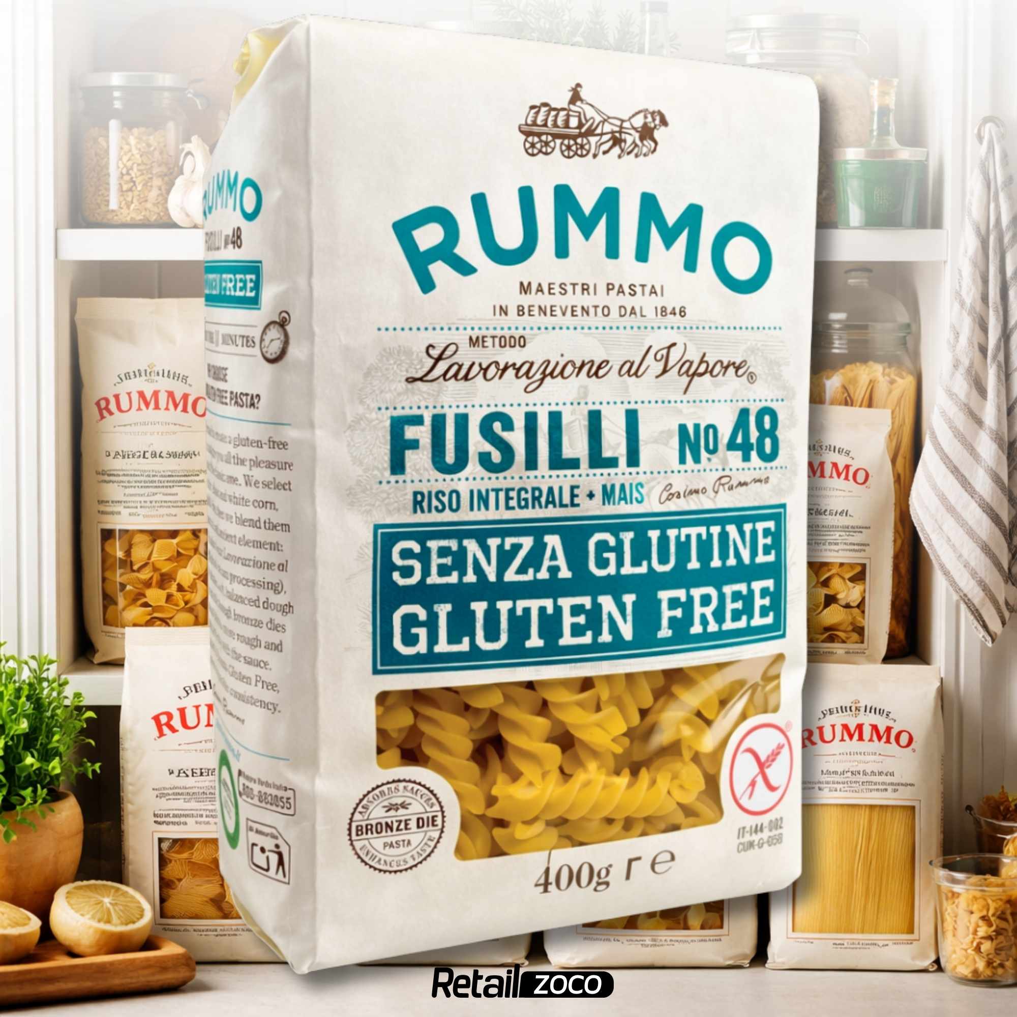 Pasta Rummo Fusilli Nº48 SIN Gluten de 400g - imagen 6