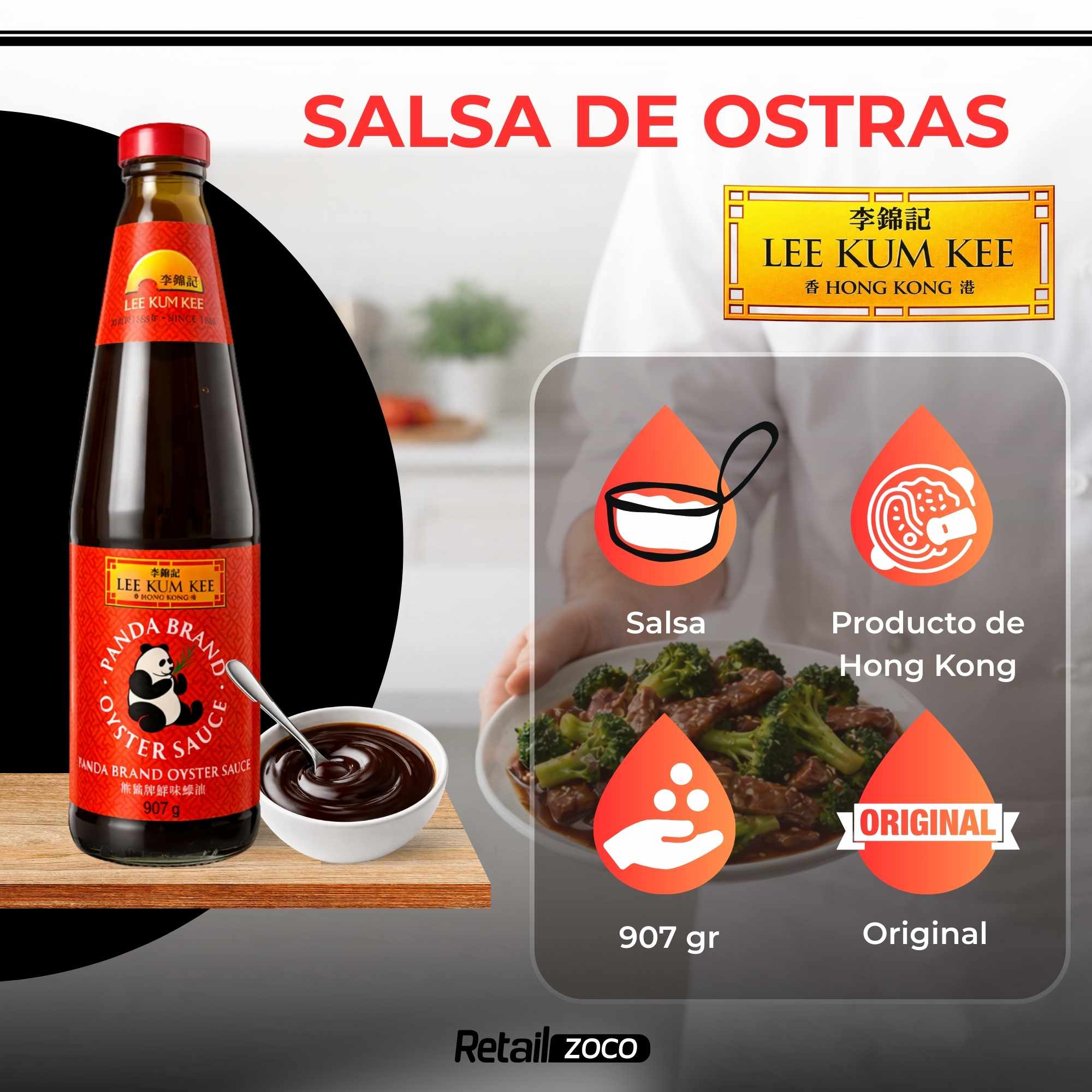 Salsa de Ostras Lee Kum Kee Panda 907 g - imagen 2